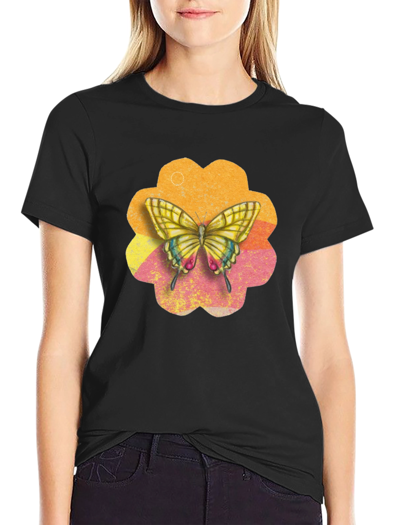 Butterfly Graphic Tee - Black