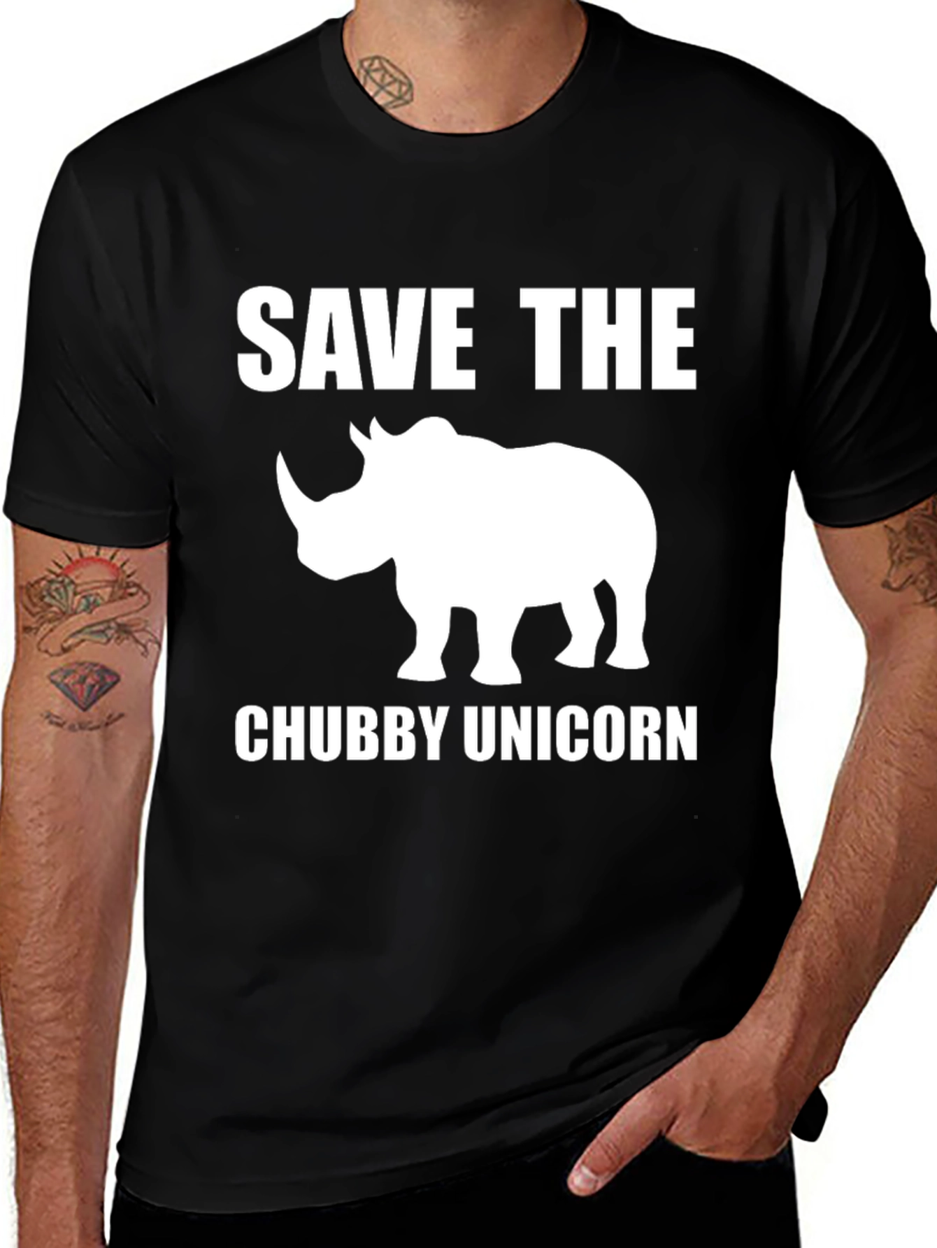 Save the Chubby Unicorn Rhino T-Shirt