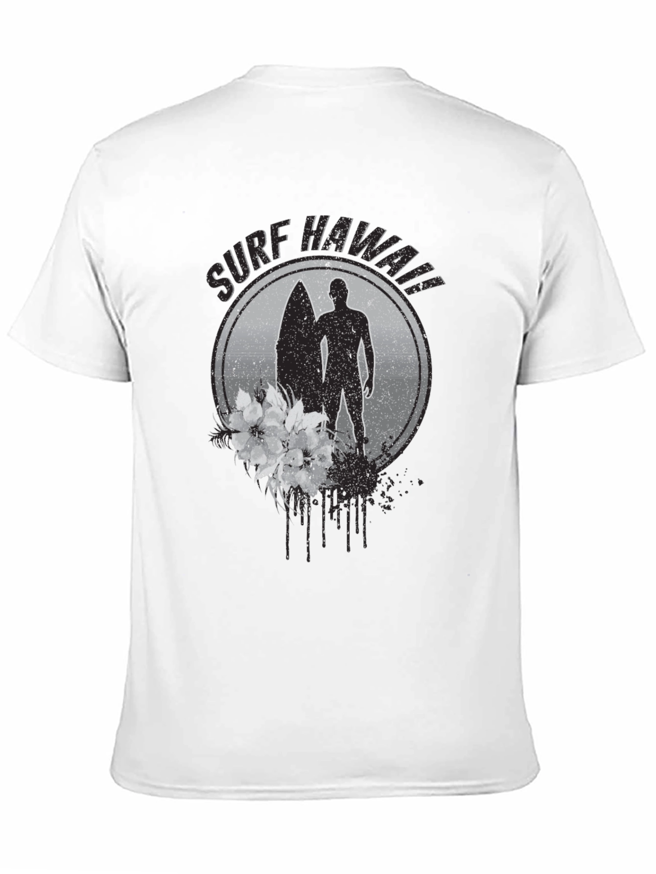 Surf Hawaii Graphic T-Shirt - Black