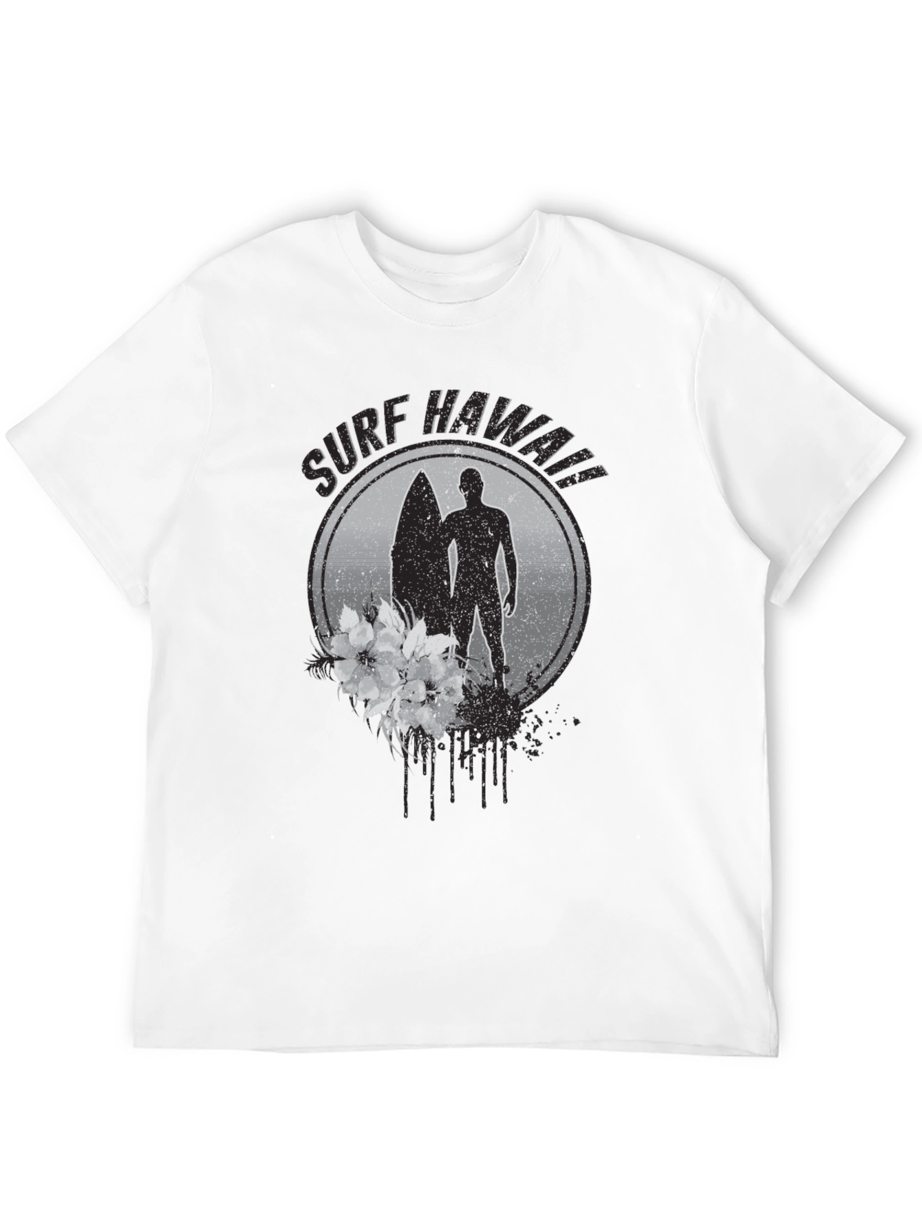 Surf Hawaii Graphic T-Shirt - Black
