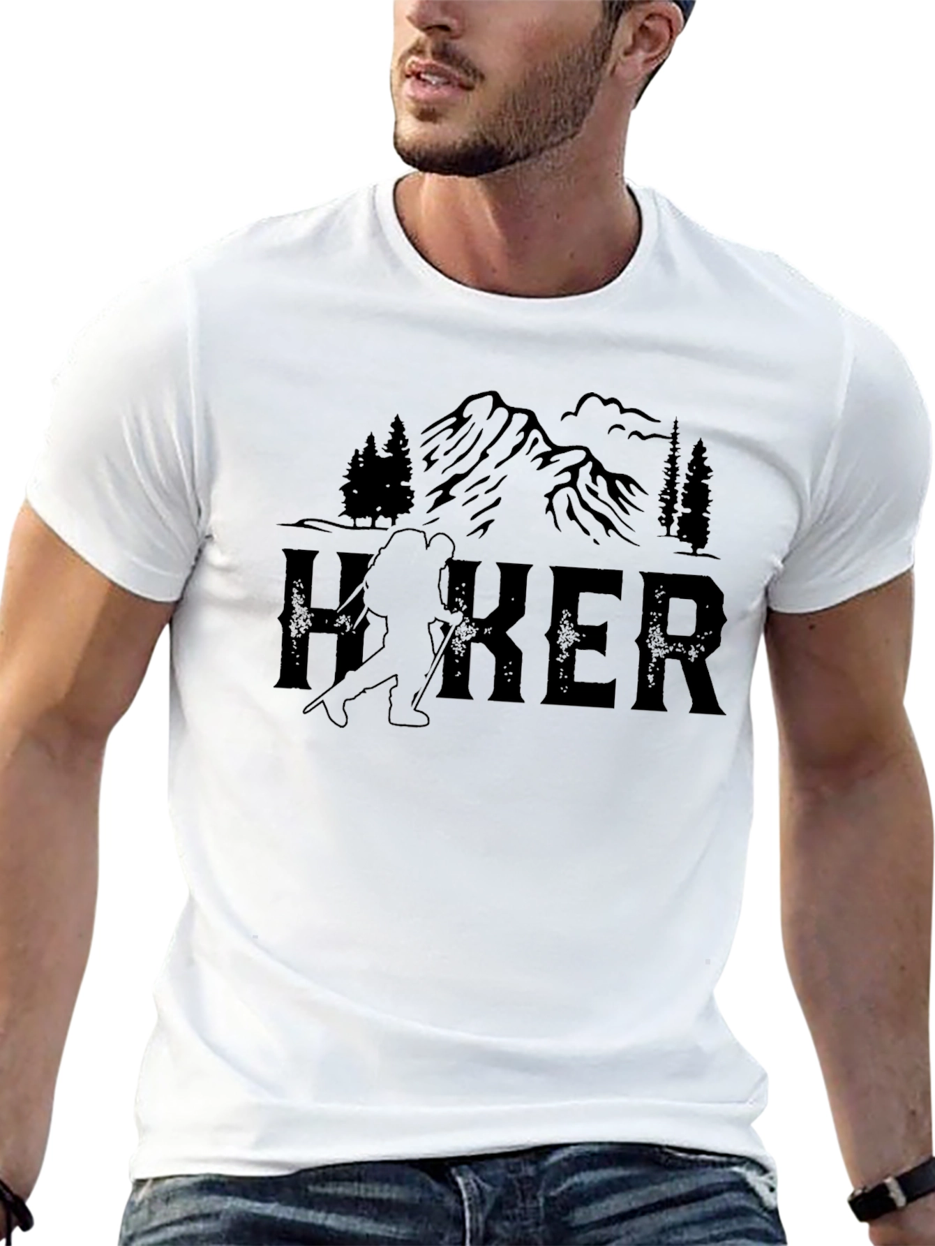 Hiker Mountain Graphic Tee - Outdoor Adventure Shirt