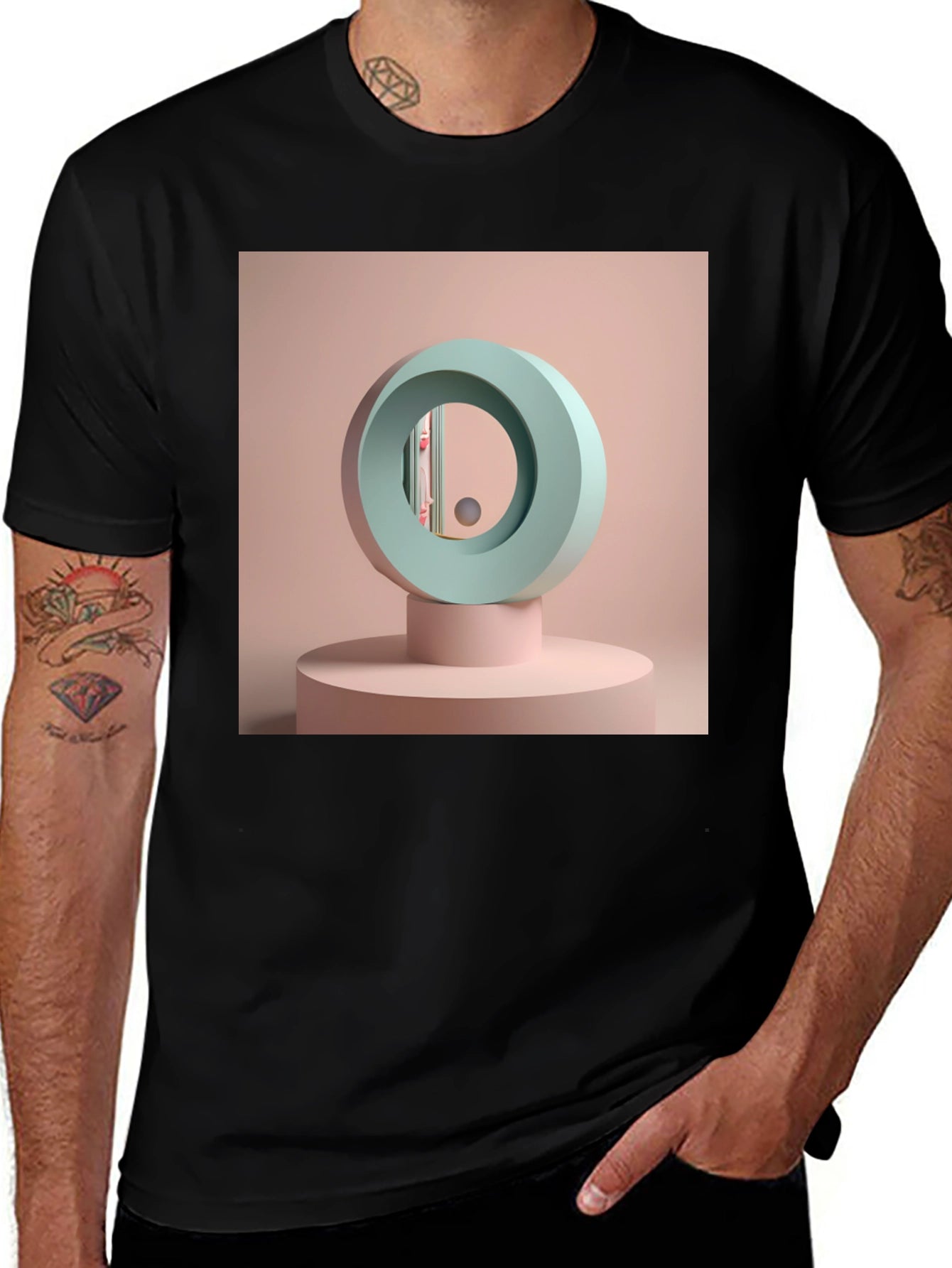 Abstract Geometric Design Tee - Modern Art Shirt