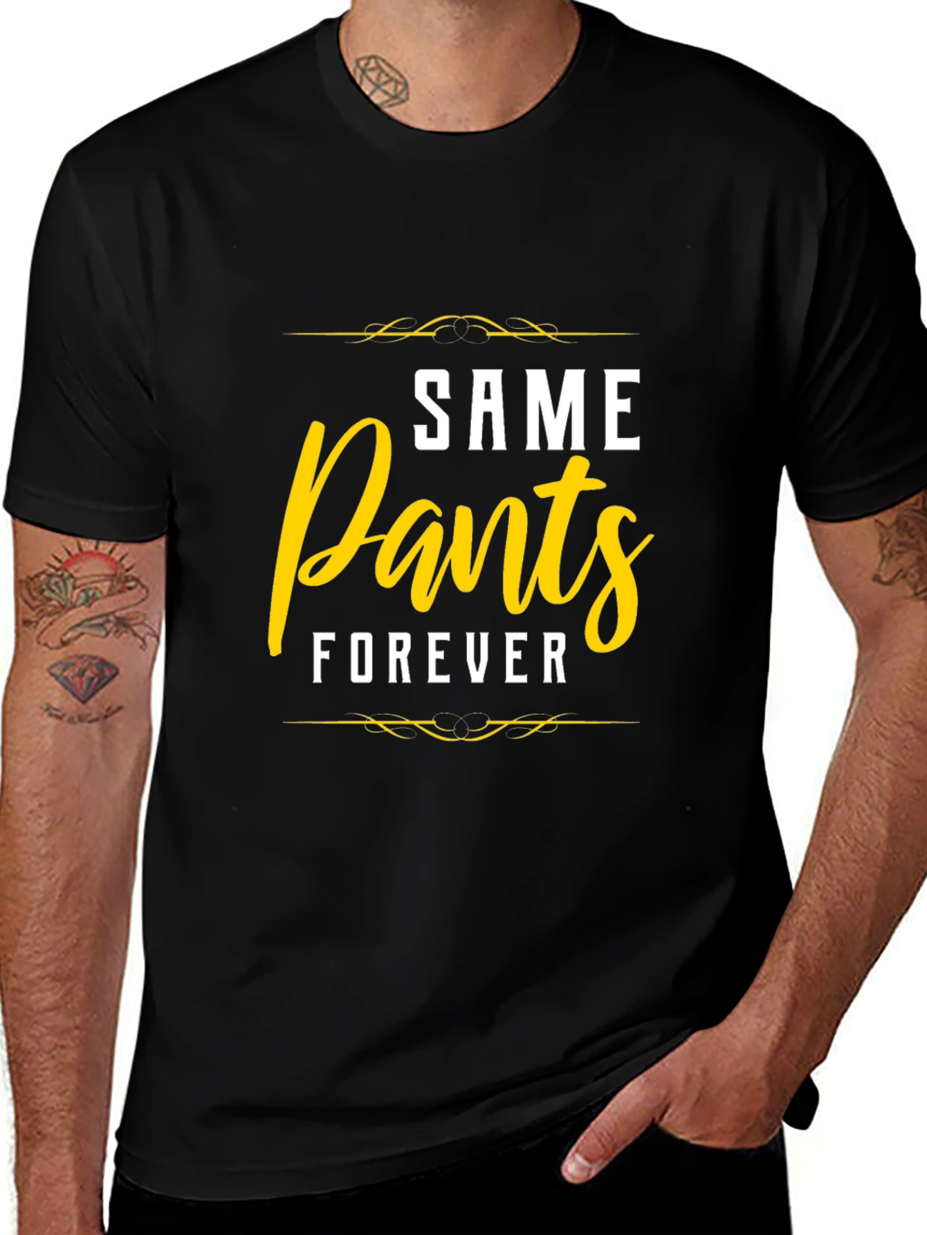 Same Pants Forever Graphic Tee - Black