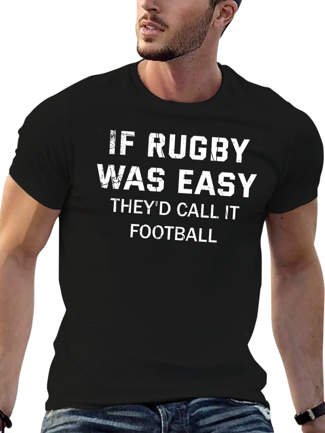Rugby vs Football Graphic T-Shirt