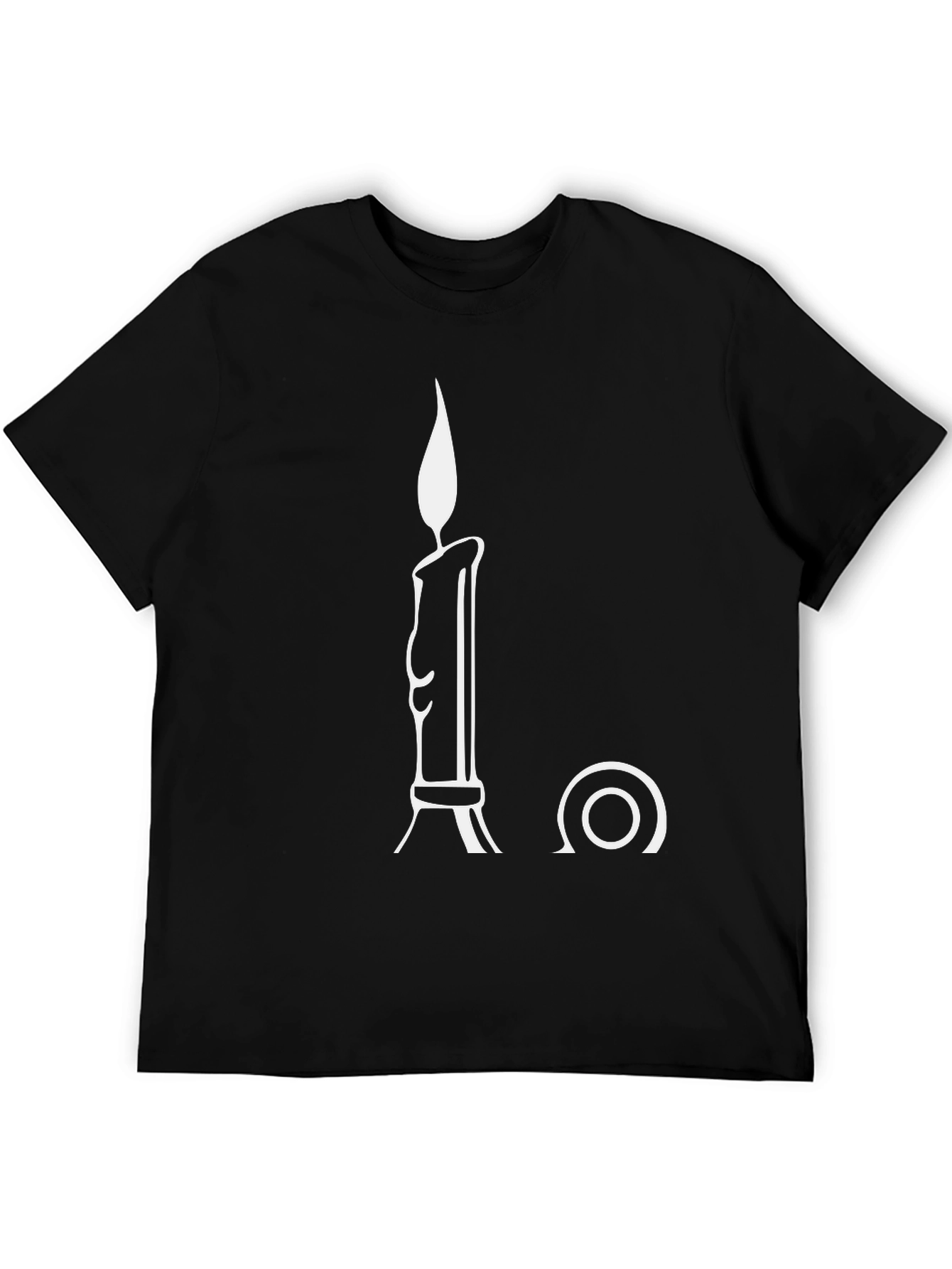 Candle Graphic Black T-Shirt