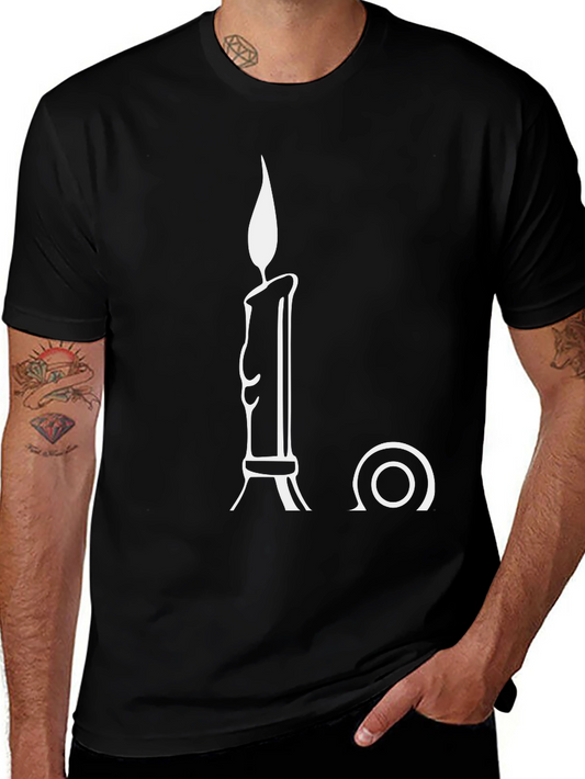 Candle Graphic Black T-Shirt