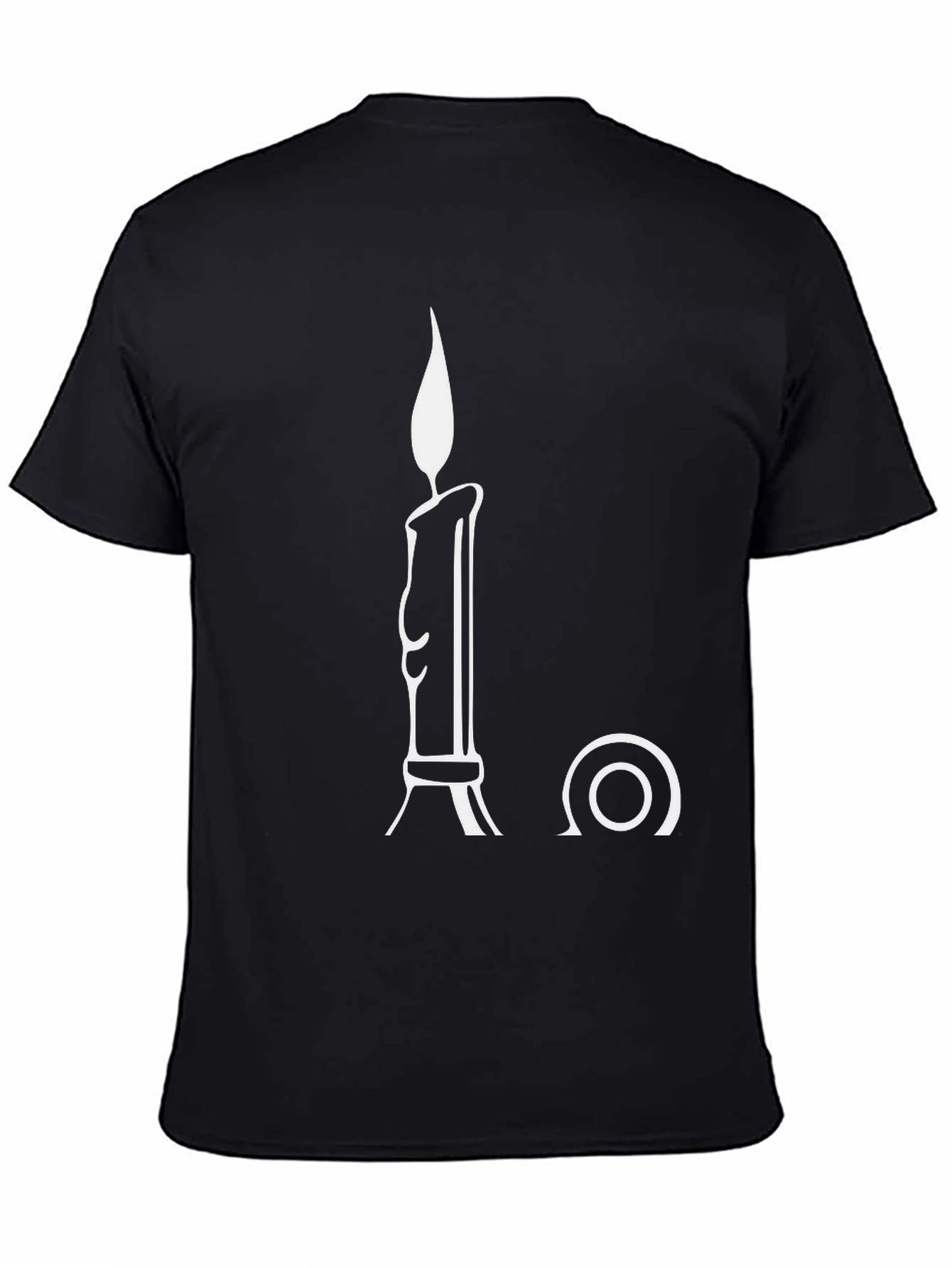 Candle Graphic Black T-Shirt