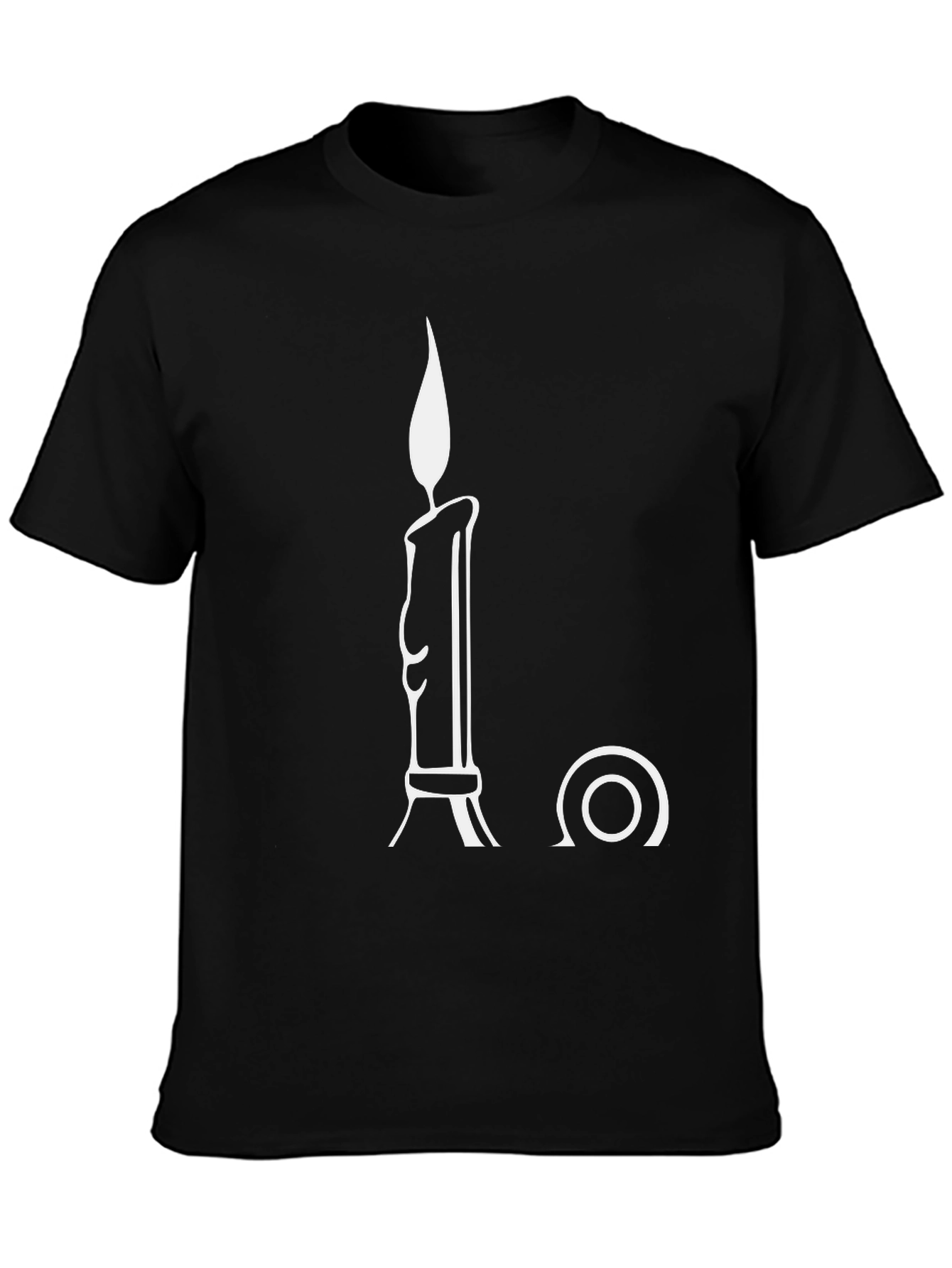 Candle Graphic Black T-Shirt
