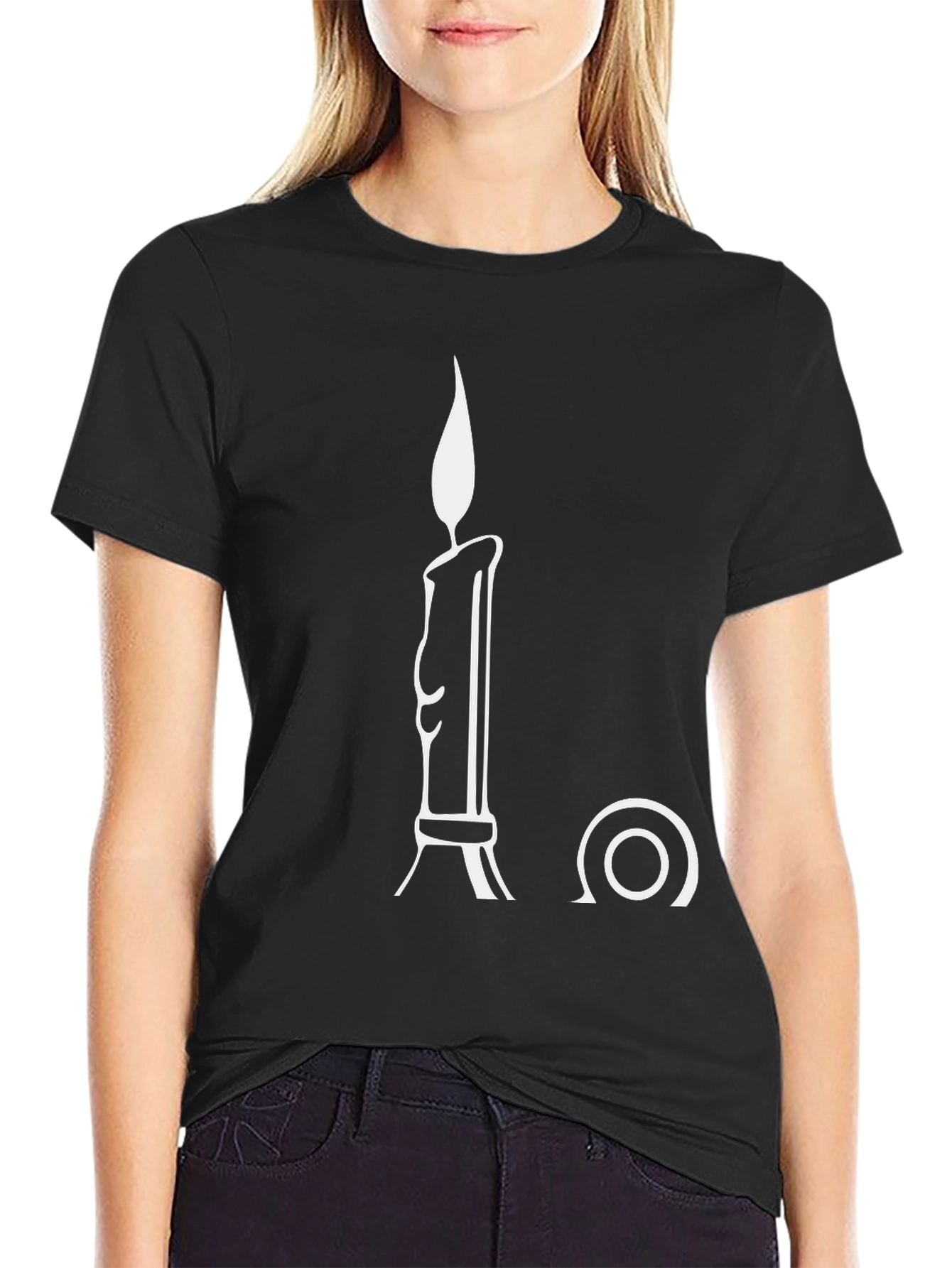 Candle Graphic Black T-Shirt