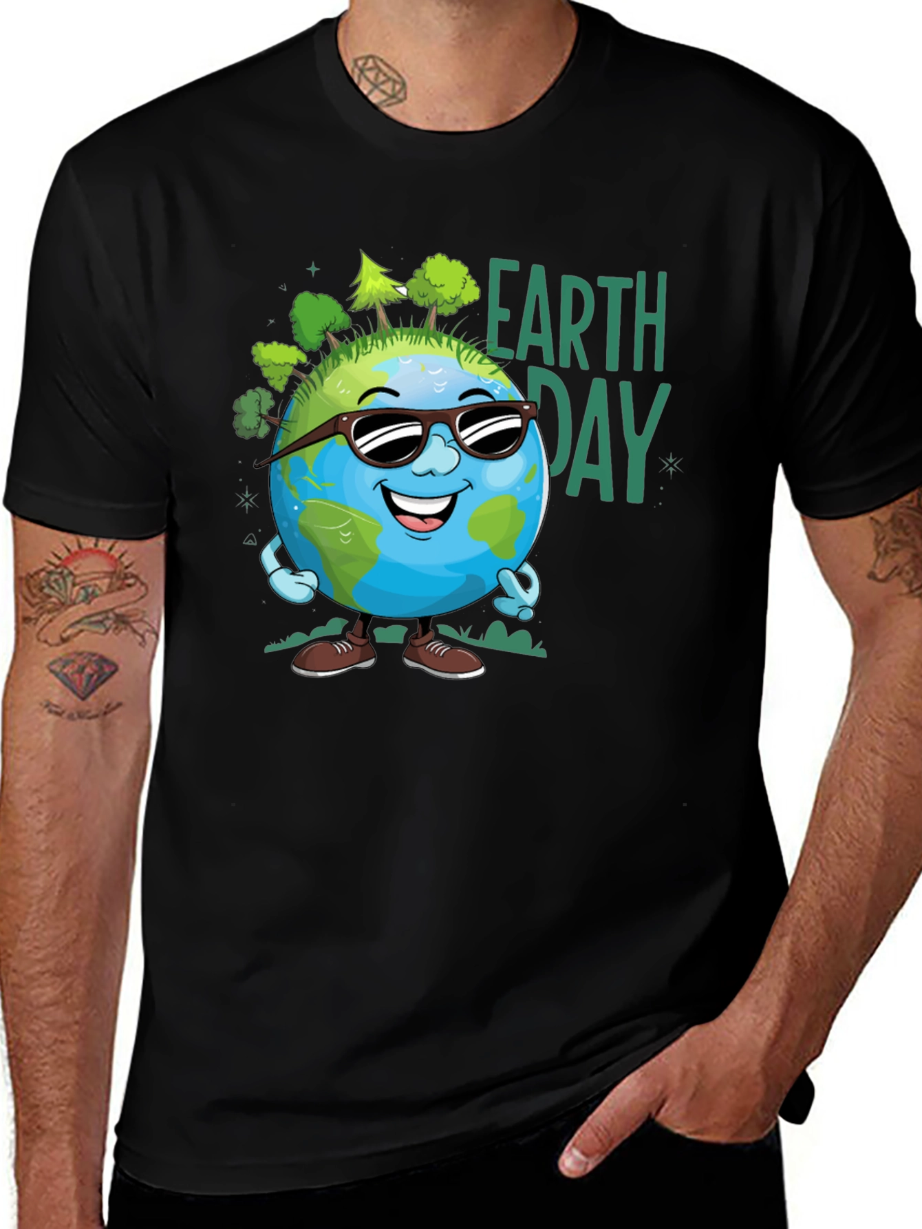 Earth Day Cartoon Graphic Tee
