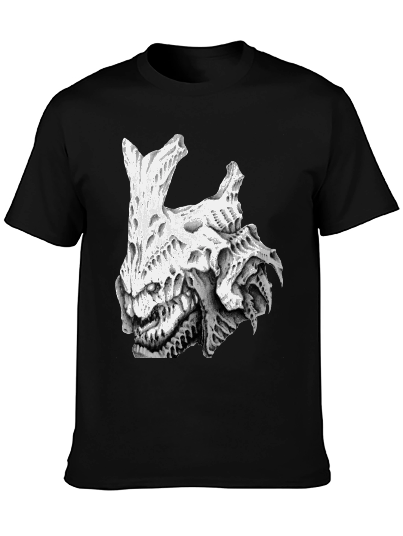 Monster Graphic Print Black Tee