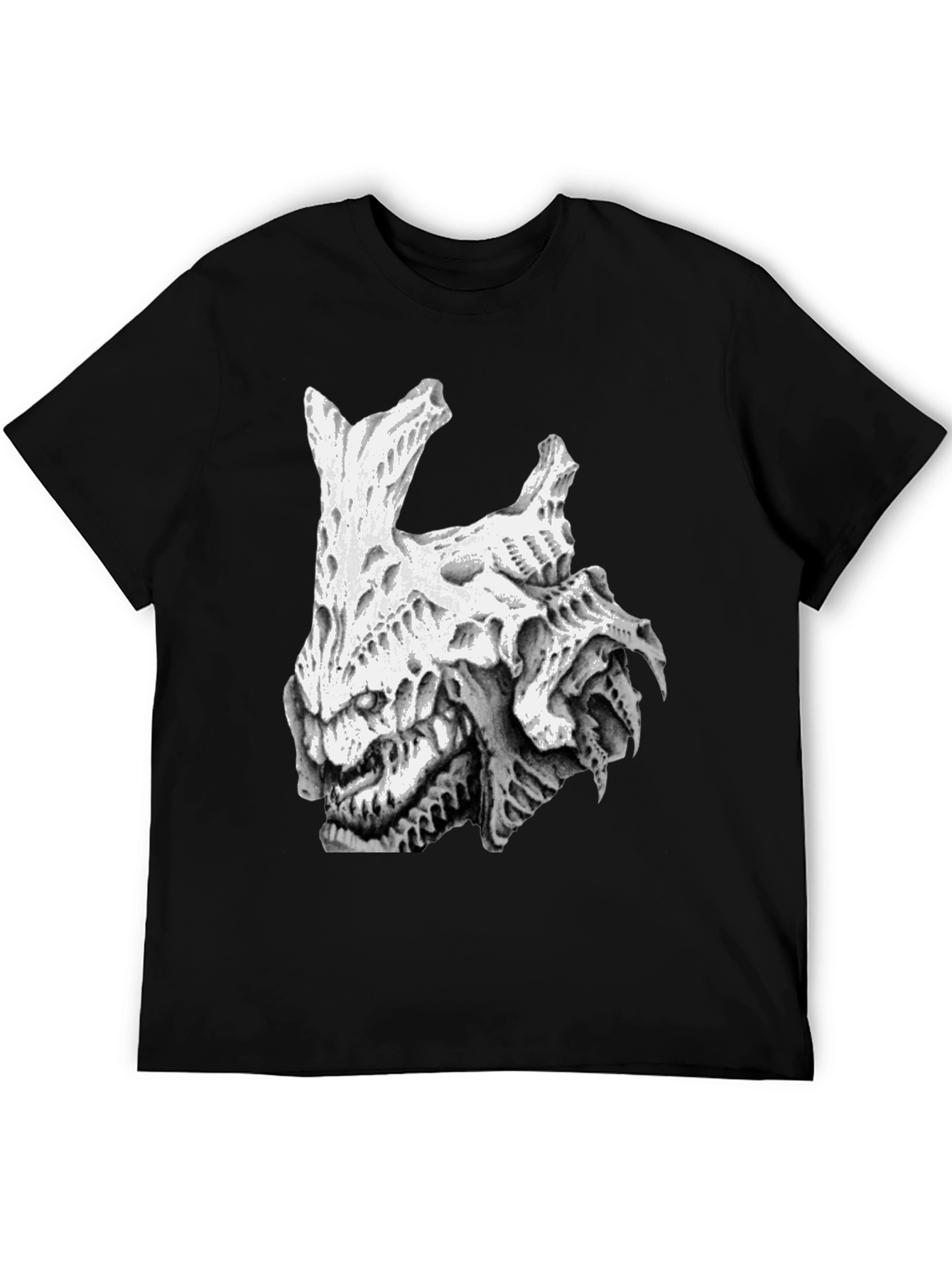 Monster Graphic Print Black Tee