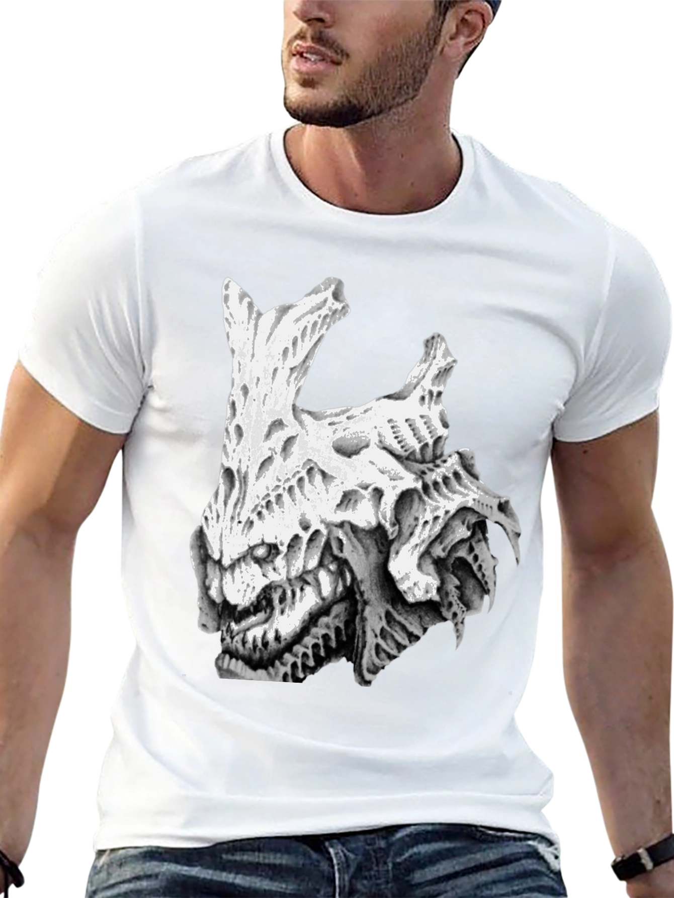 Monster Graphic Print Black Tee