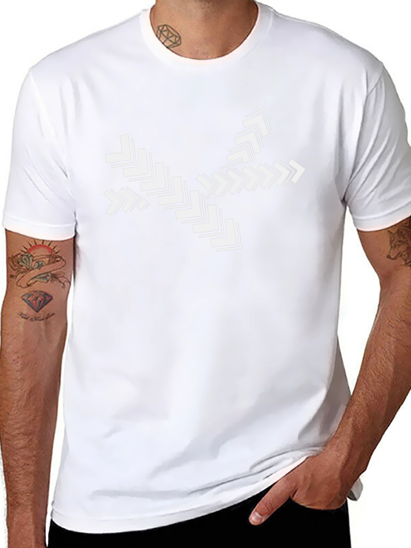 Arrow Burst Graphic Black Tee
