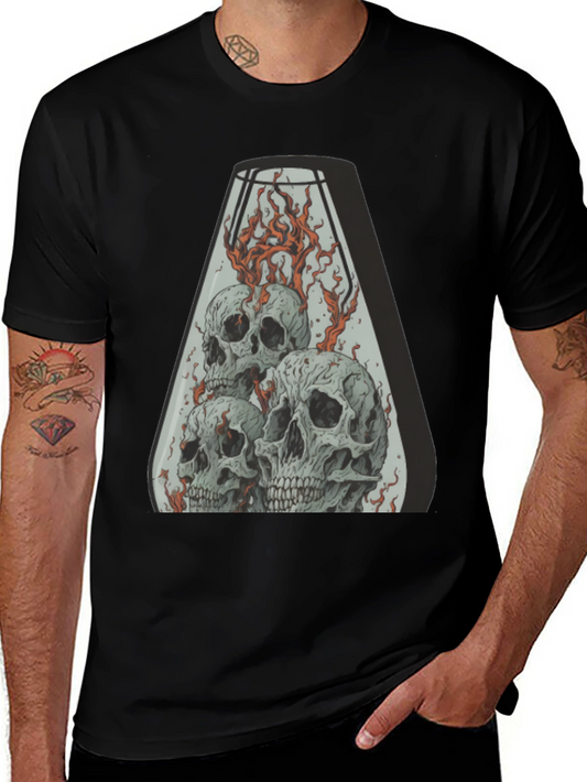 Skull Inferno T-Shirt - Graphic Tee for Men
