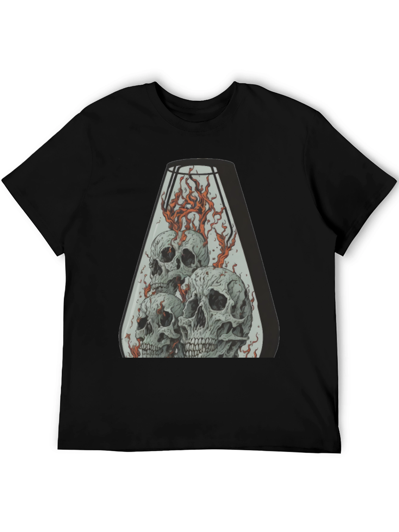 Skull Inferno T-Shirt - Graphic Tee for Men