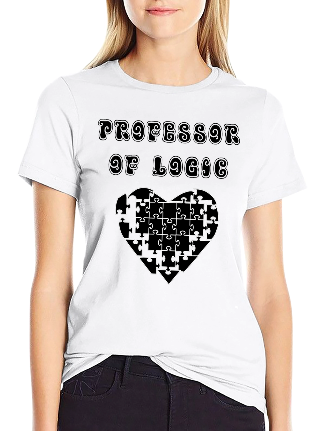Professor of Logic Puzzle Heart T-Shirt