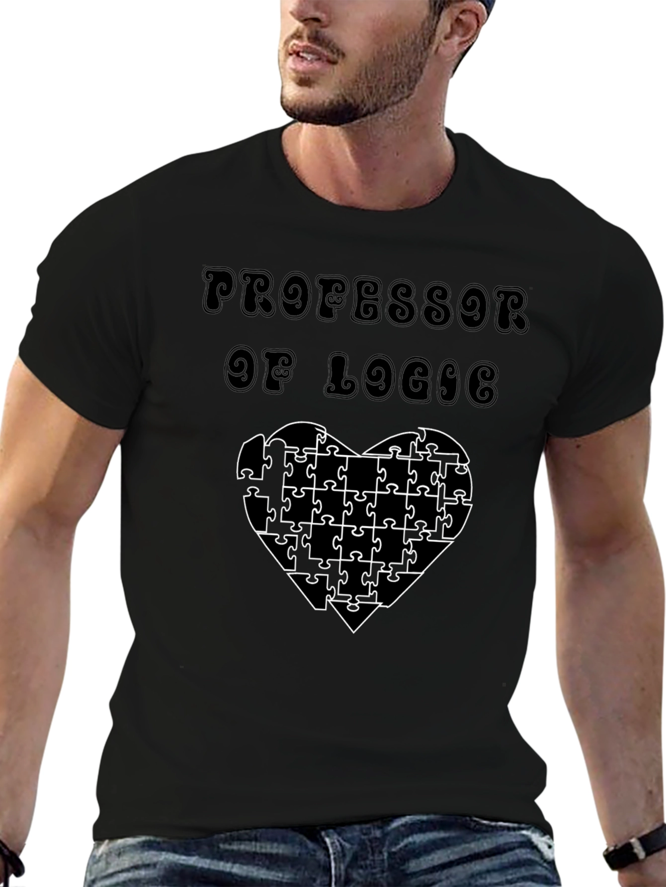 Professor of Logic Puzzle Heart T-Shirt