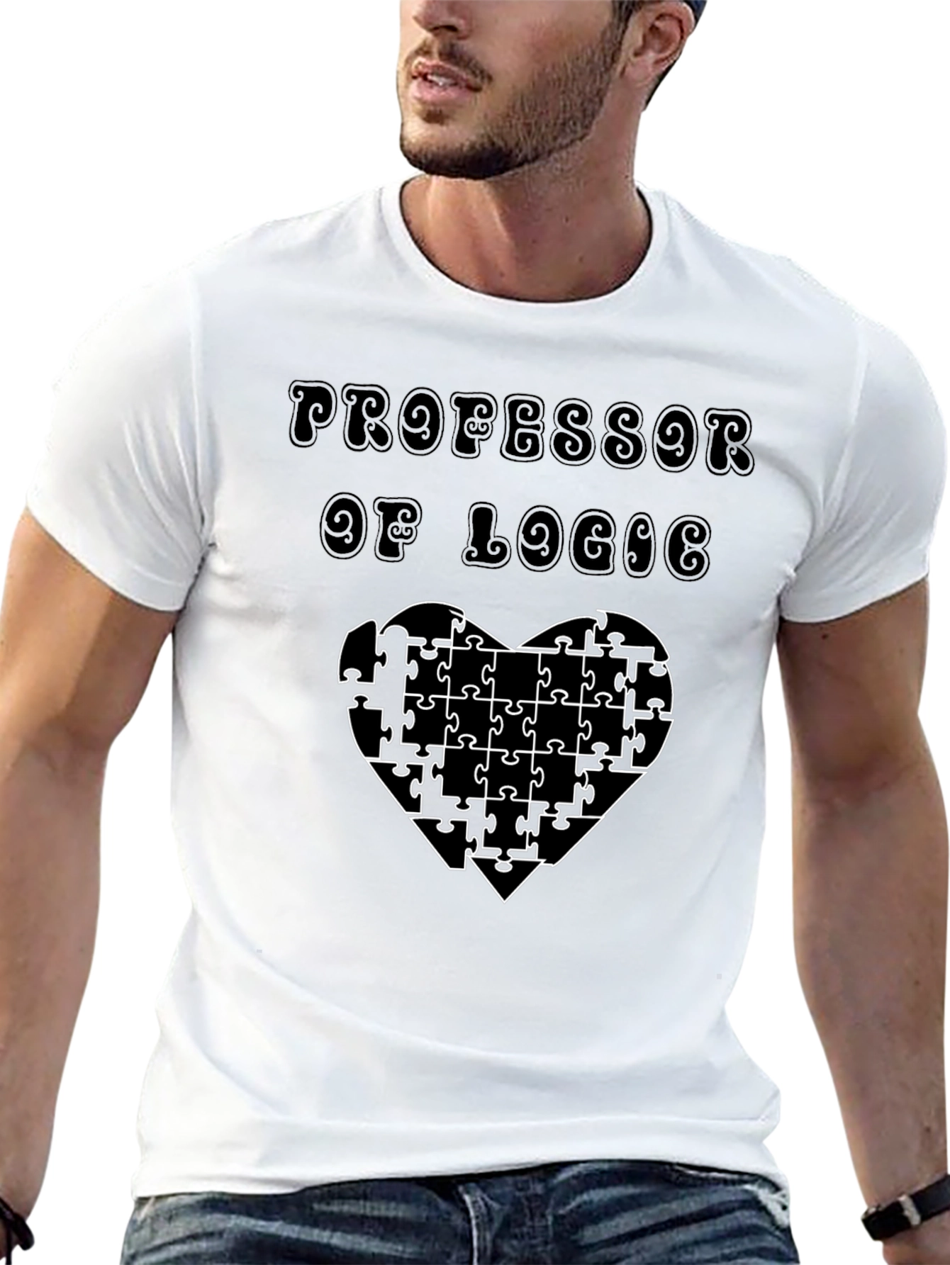 Professor of Logic Puzzle Heart T-Shirt