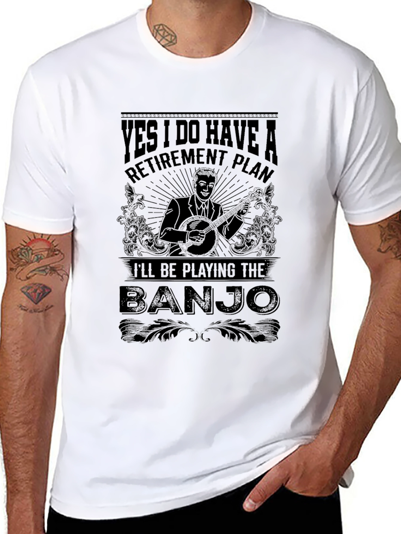 Funny Banjo Retirement Plan T-Shirt