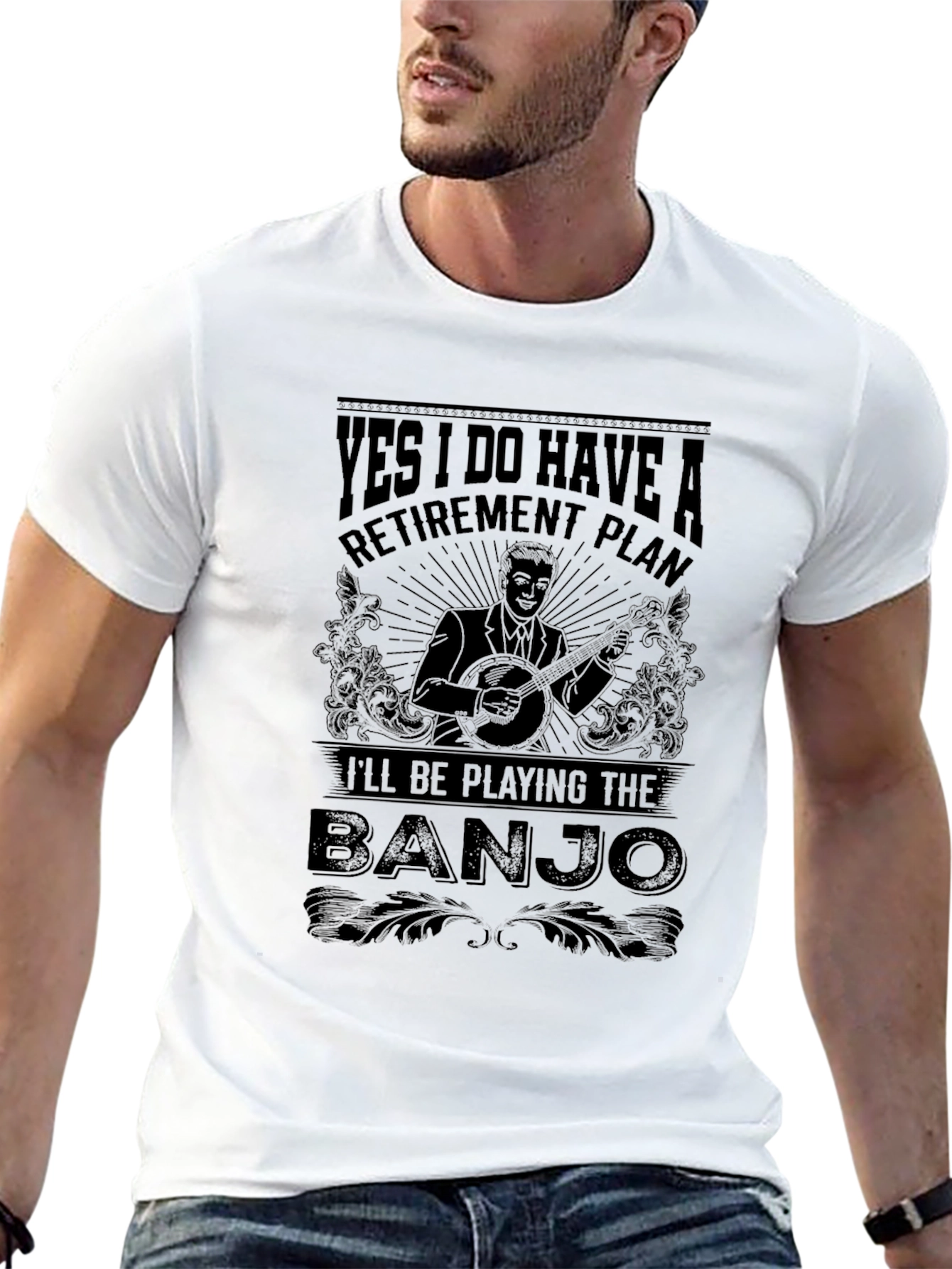 Funny Banjo Retirement Plan T-Shirt