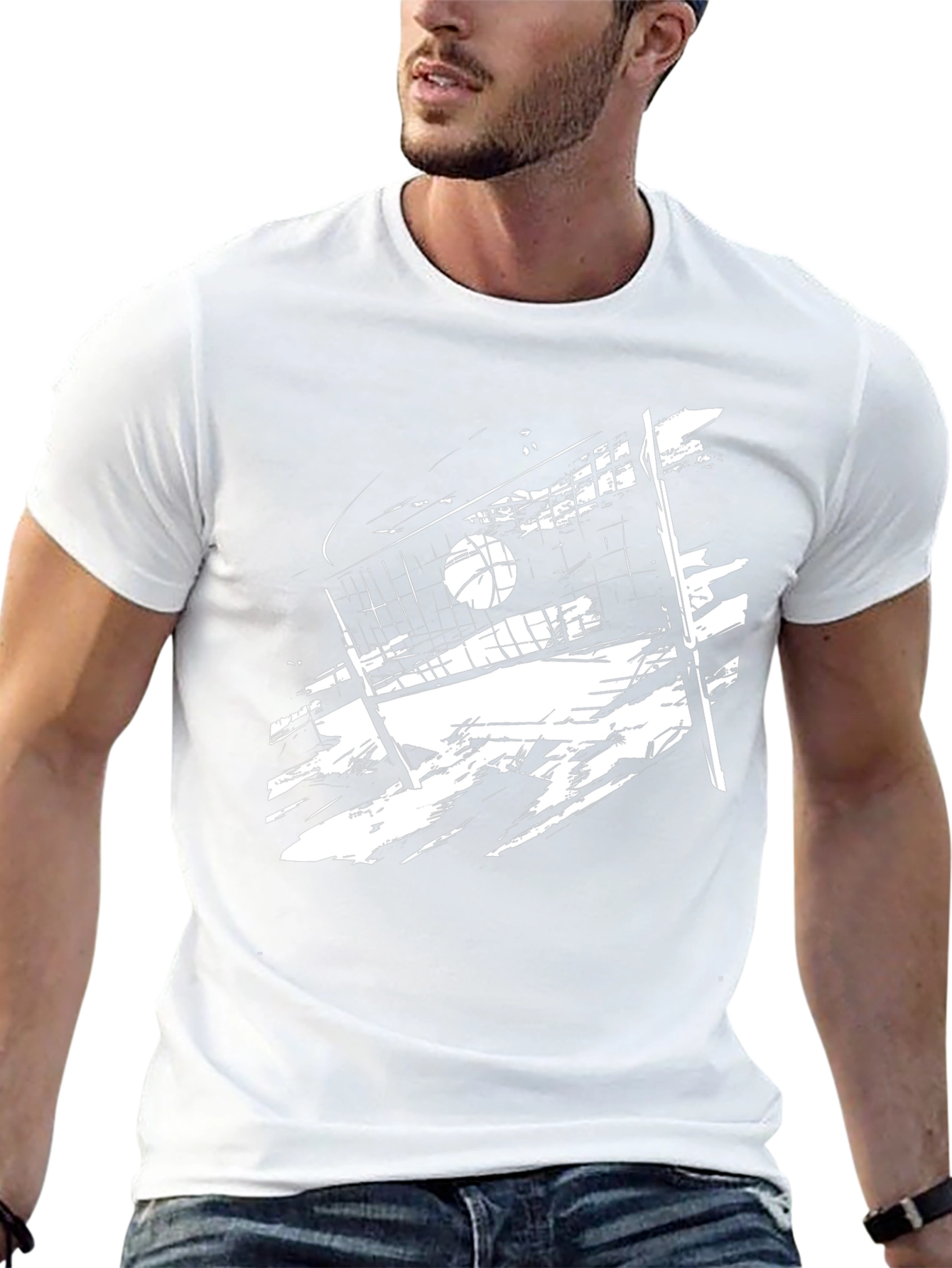 Volleyball Graphic Tee - Black Sport Shirt