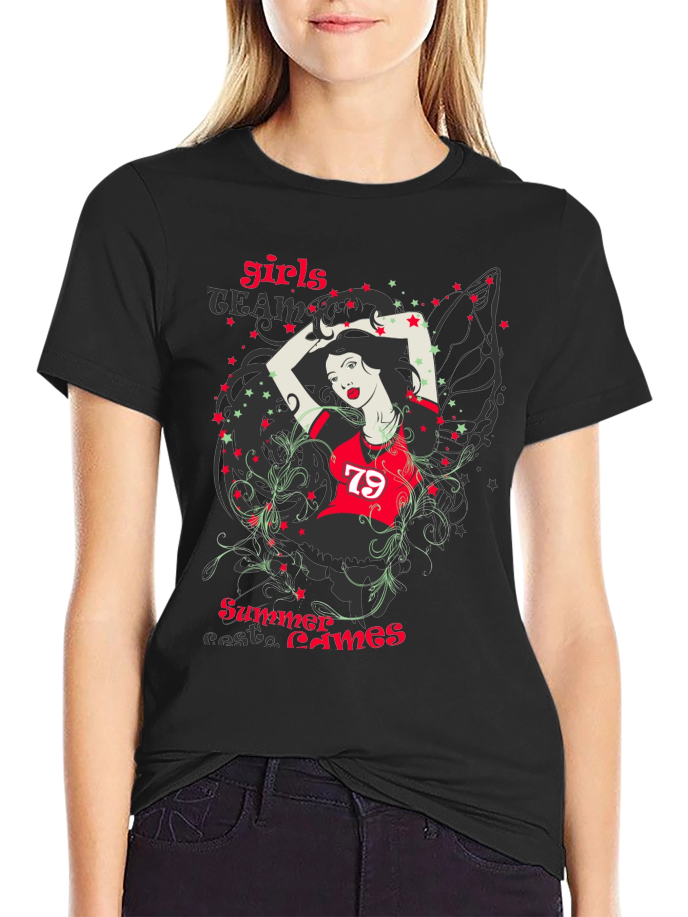 Girls Team Summer Games Graphic T-Shirt
