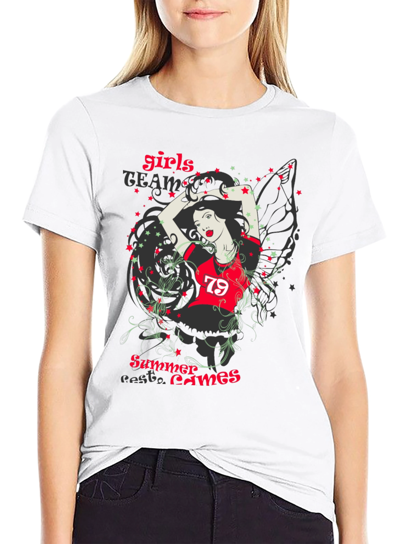 Girls Team Summer Games Graphic T-Shirt