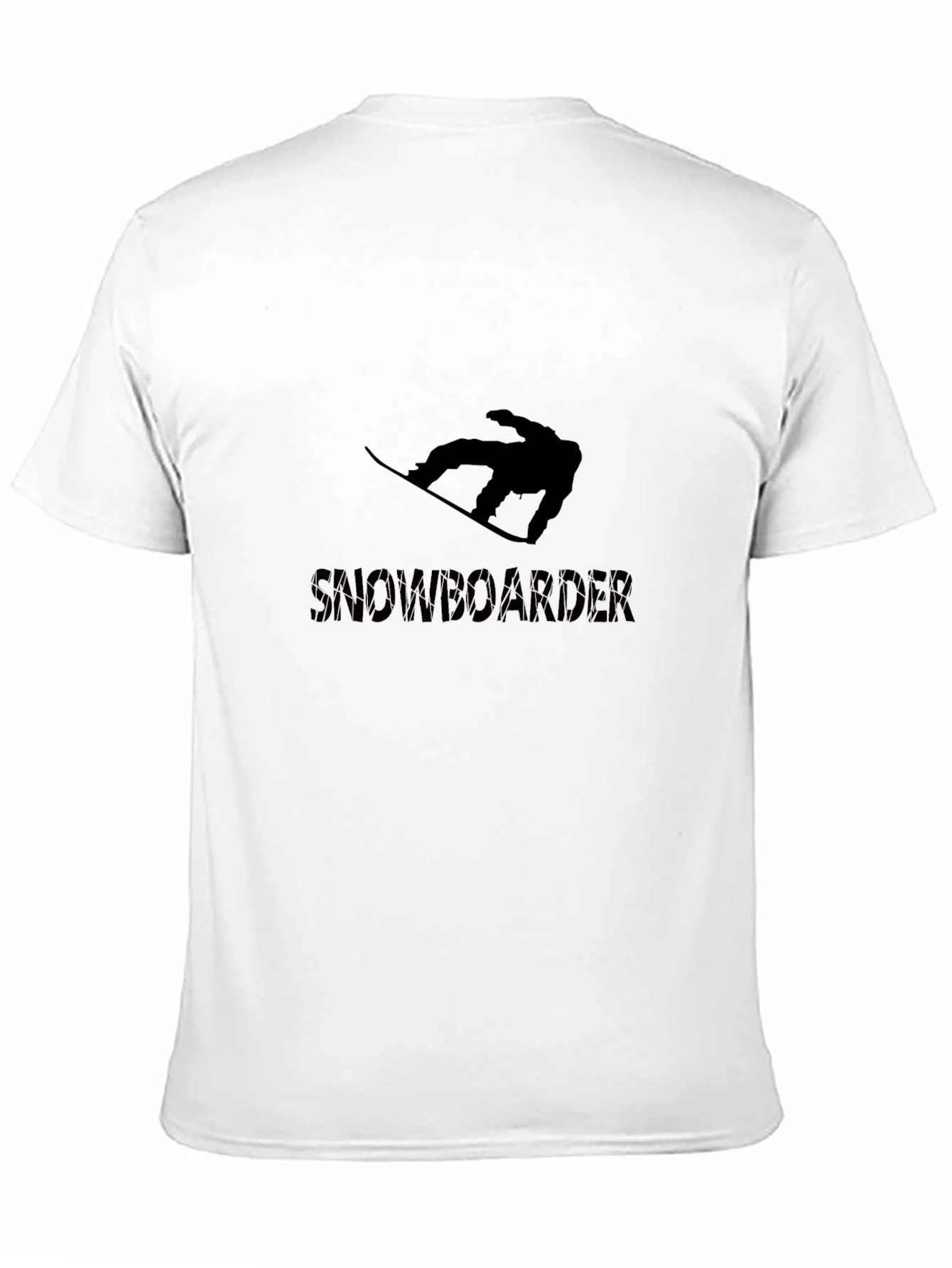 Snowboarder Graphic Tee - Black Cotton Blend