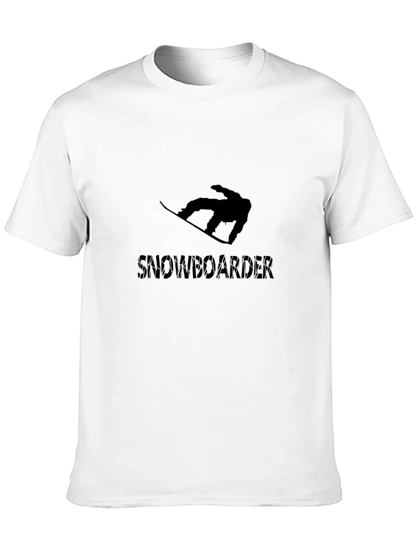 Snowboarder Graphic Tee - Black Cotton Blend