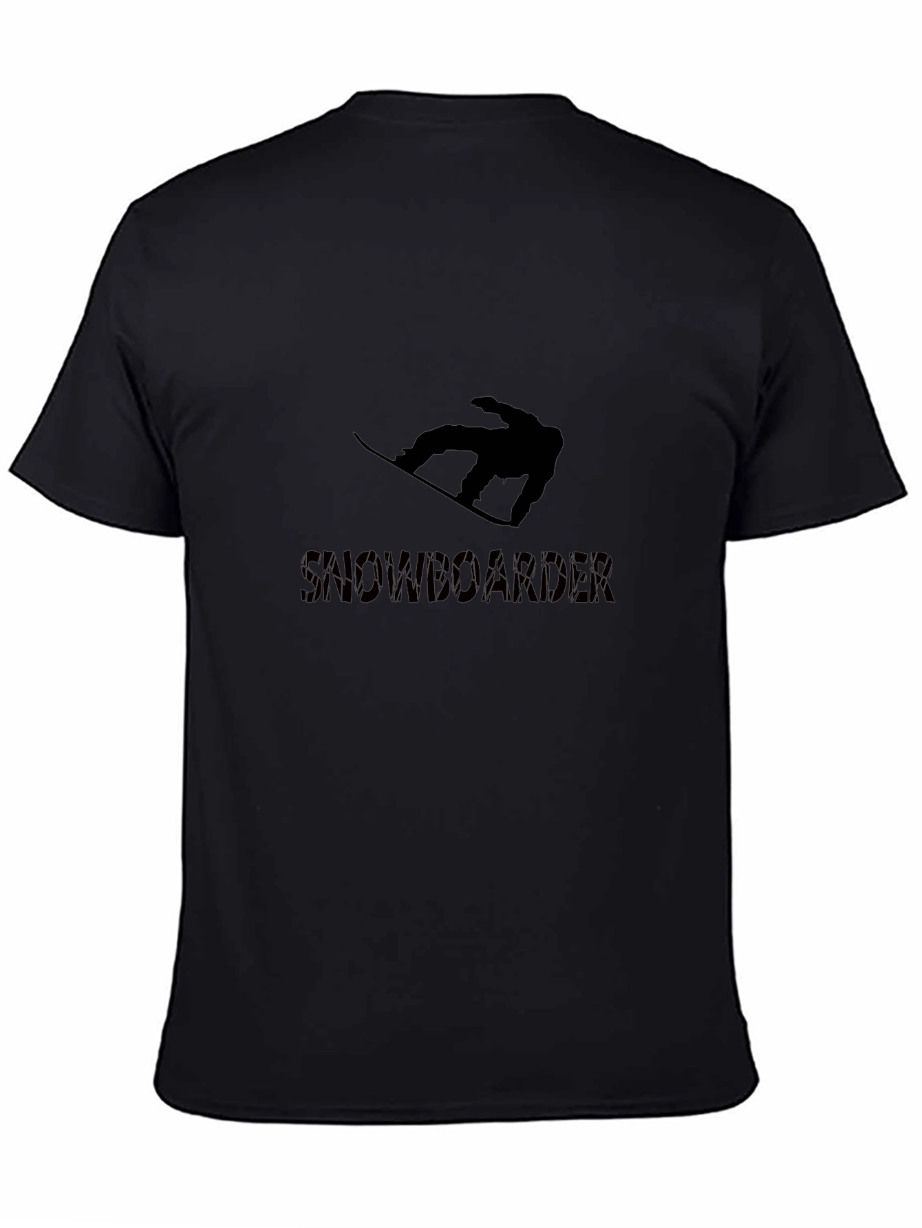 Snowboarder Graphic Tee - Black Cotton Blend
