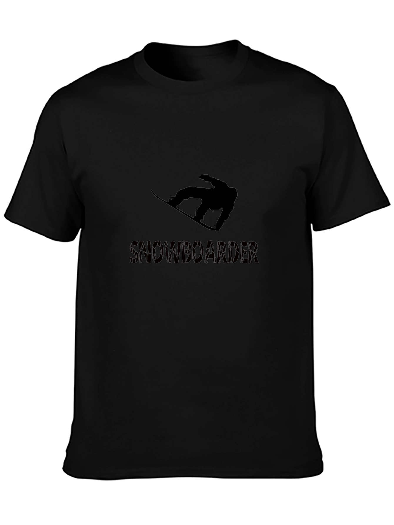 Snowboarder Graphic Tee - Black Cotton Blend