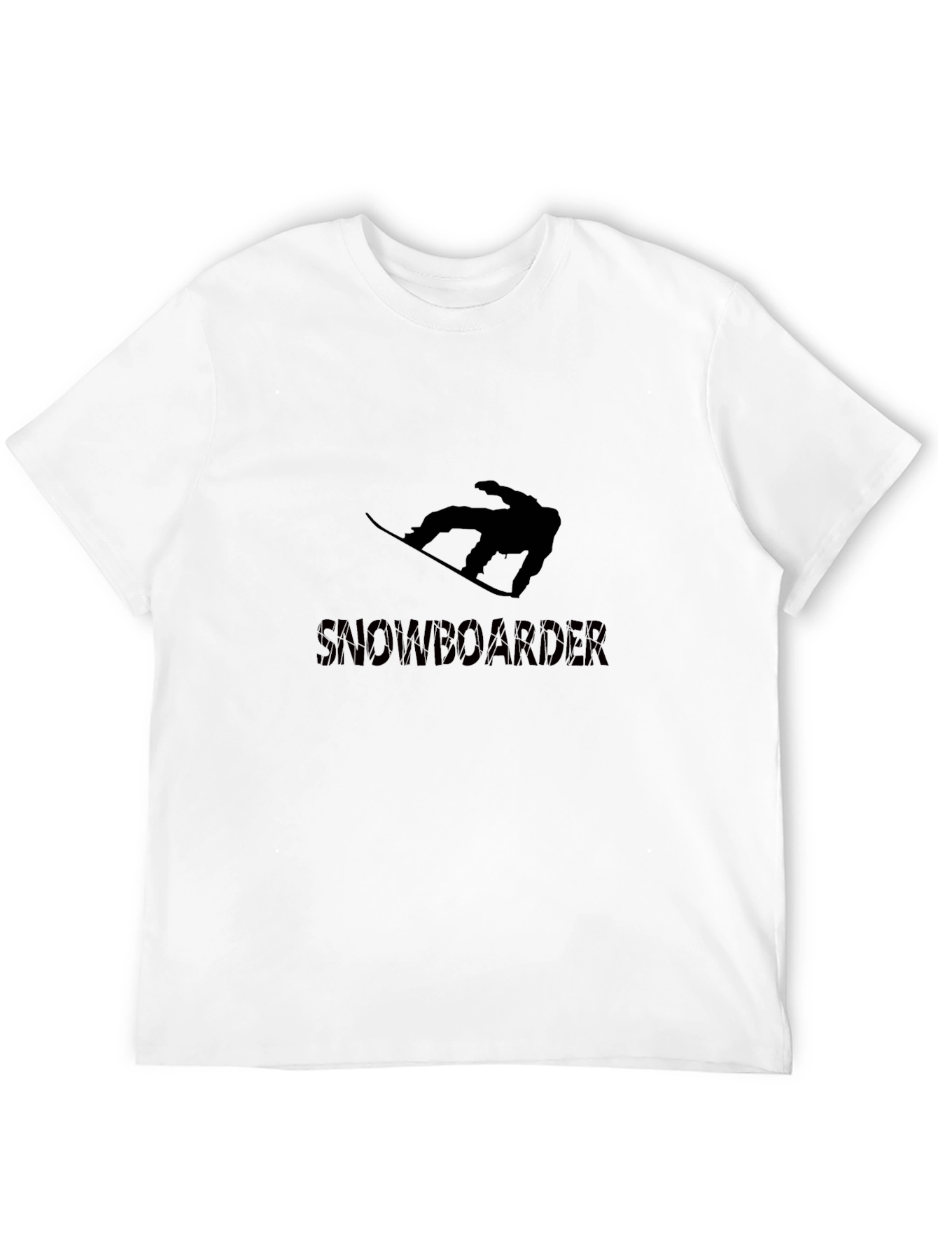 Snowboarder Graphic Tee - Black Cotton Blend