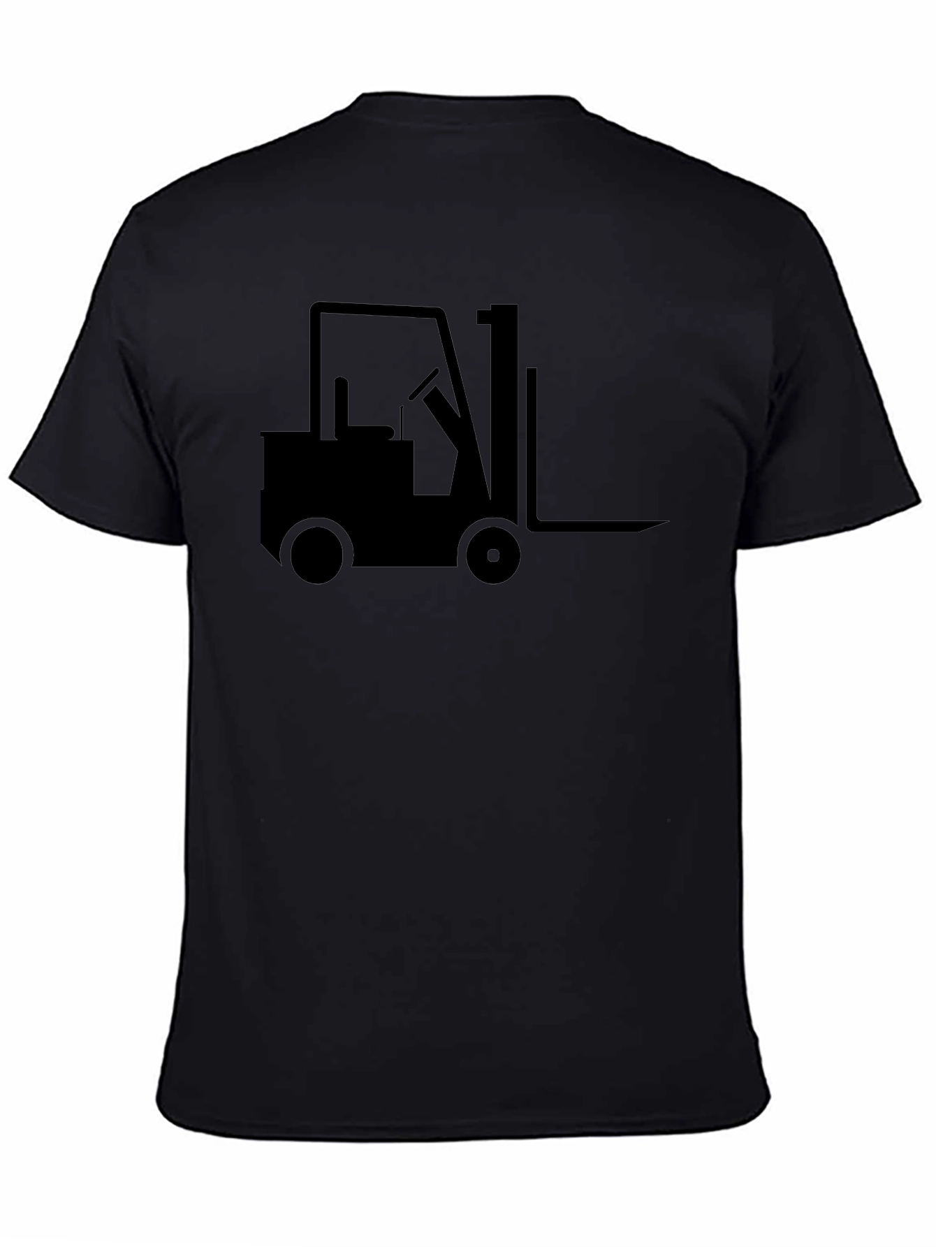 Forklift Graphic Tee - Black Crew Neck T-Shirt