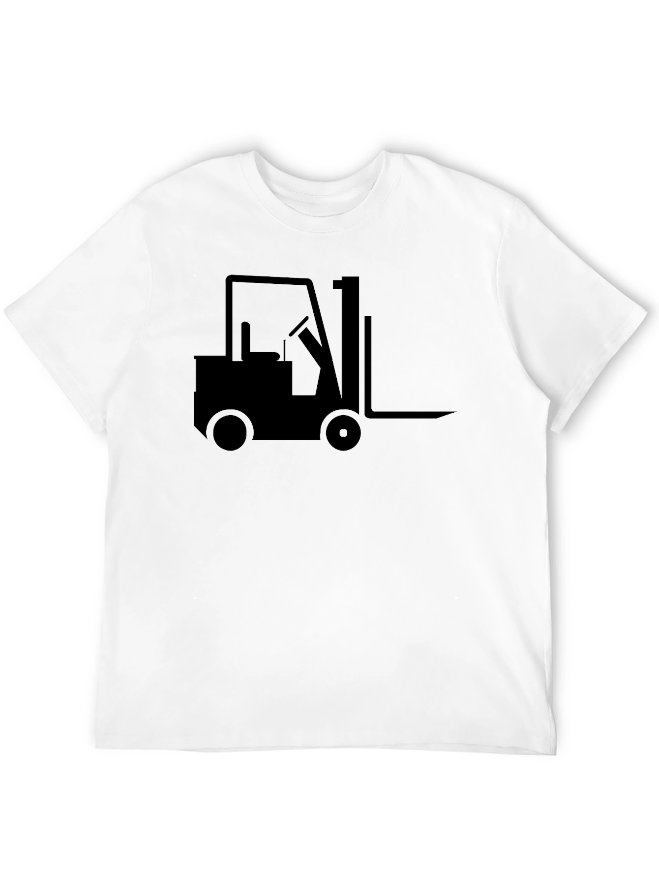 Forklift Graphic Tee - Black Crew Neck T-Shirt