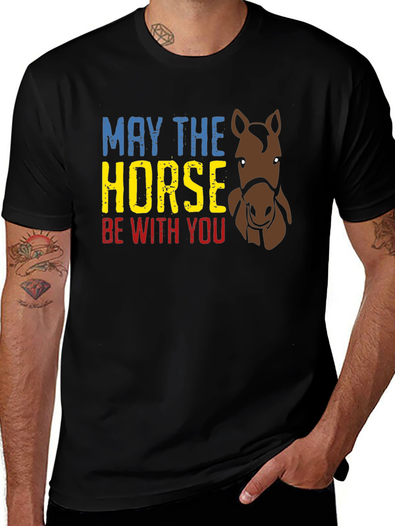 May The Horse Be With You Graphic T-Shirt