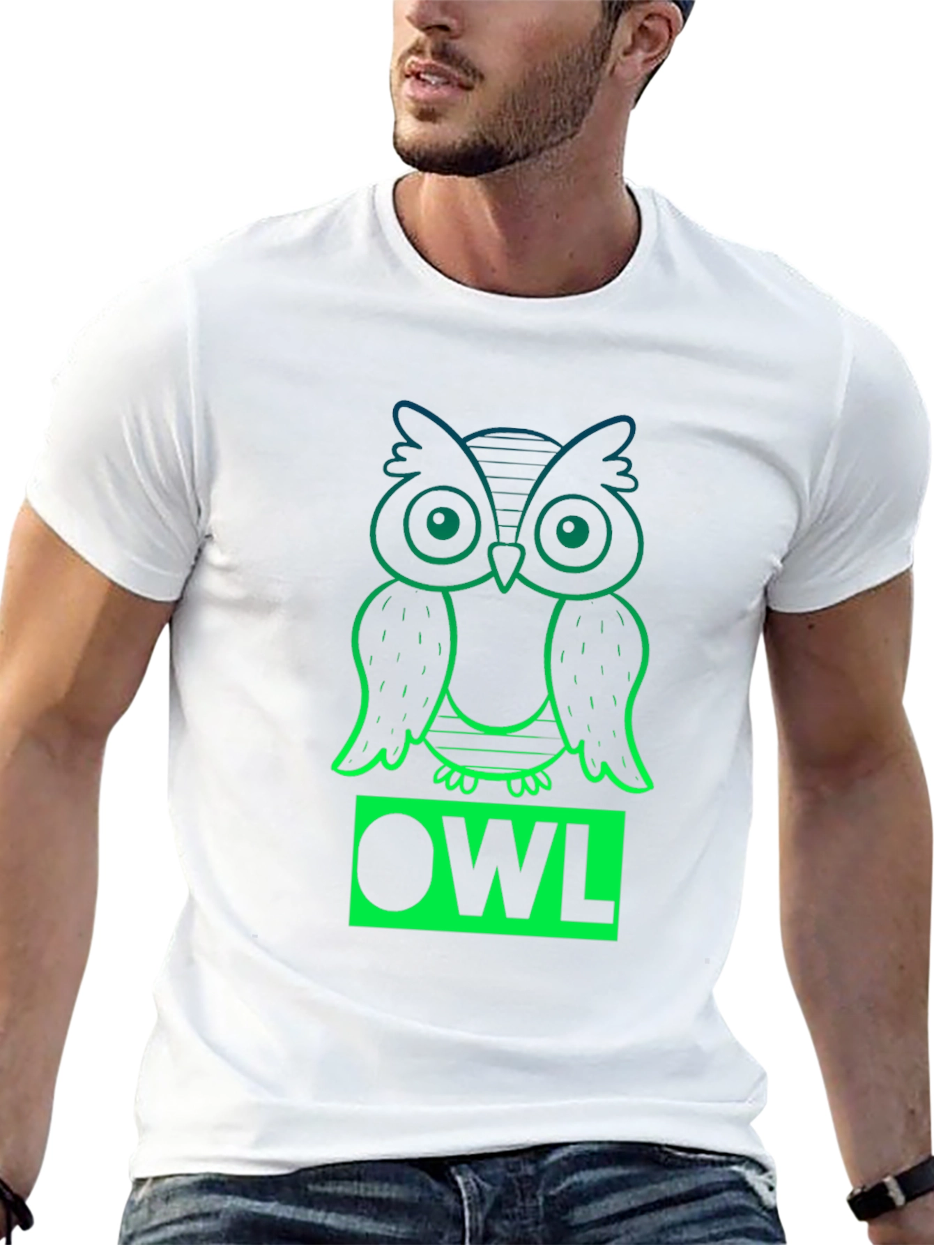 Cool Owl T-Shirt - Gradient Design