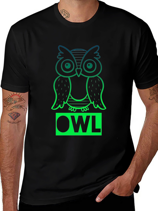 Cool Owl T-Shirt - Gradient Design