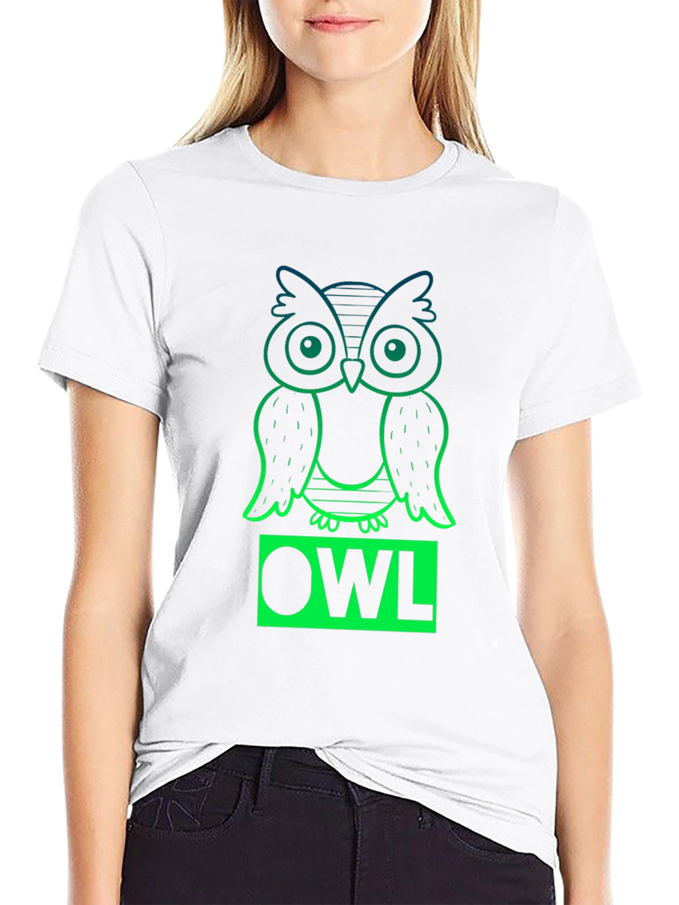 Cool Owl T-Shirt - Gradient Design