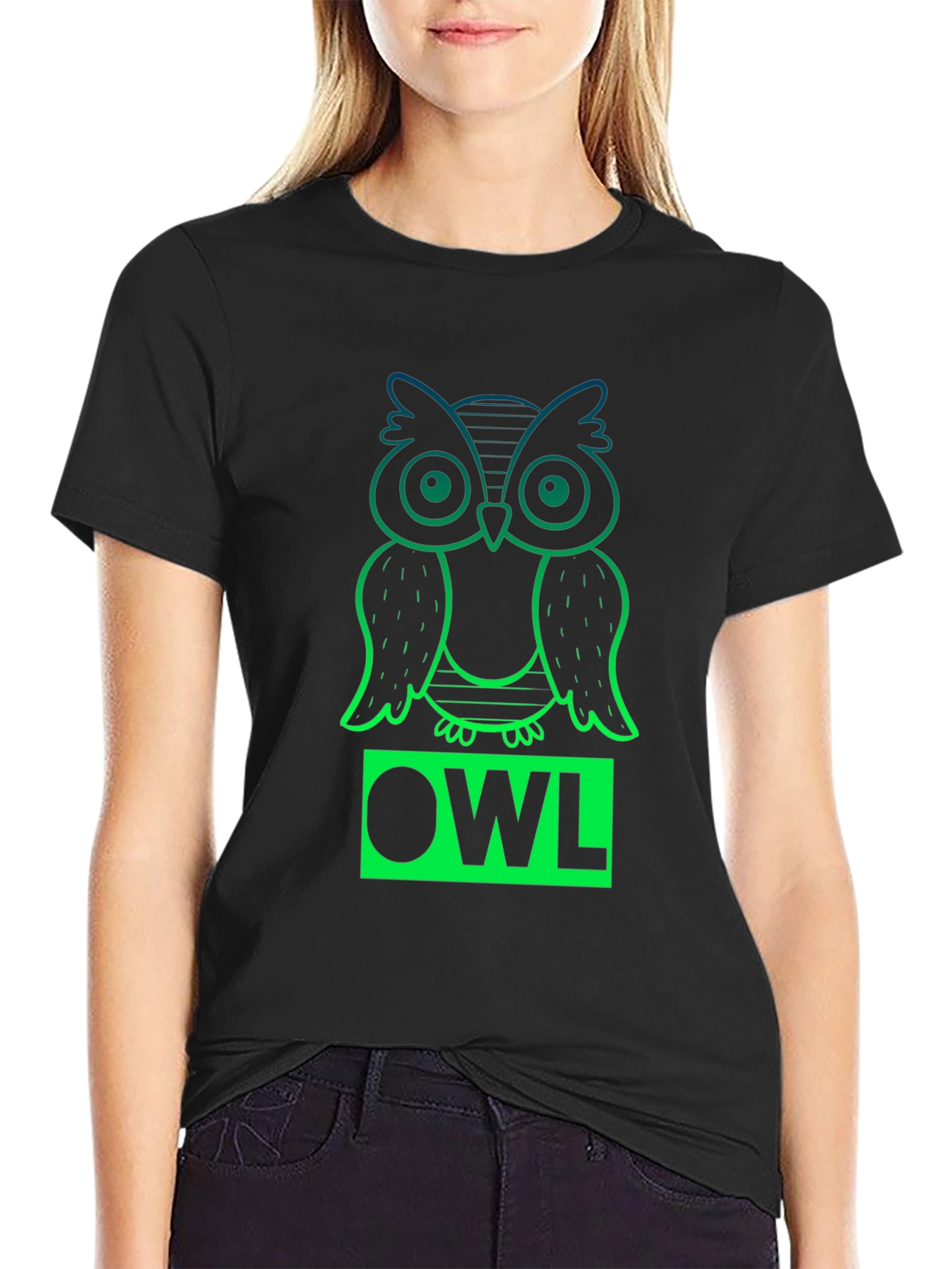 Cool Owl T-Shirt - Gradient Design