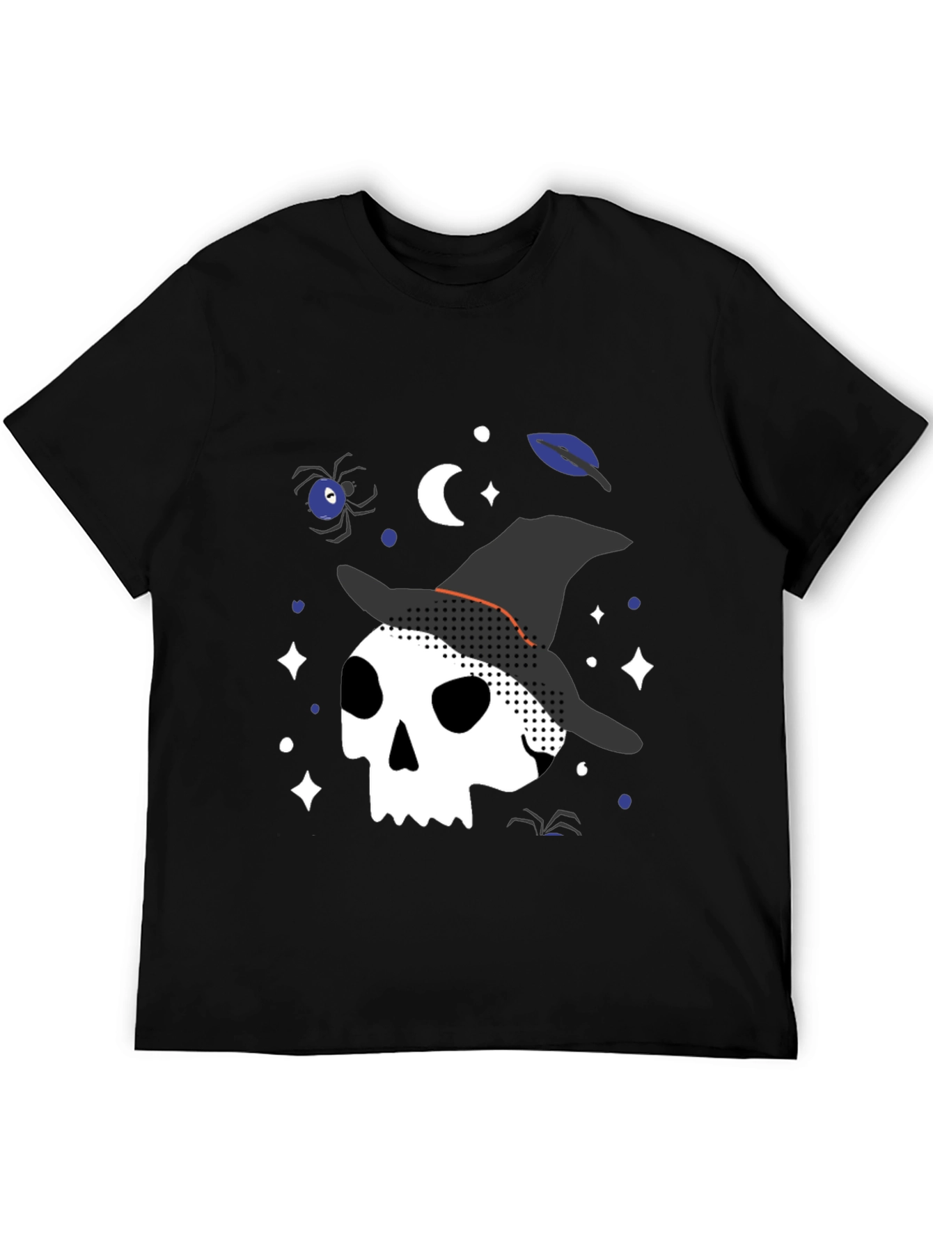 Halloween Witch Skull Graphic Tee