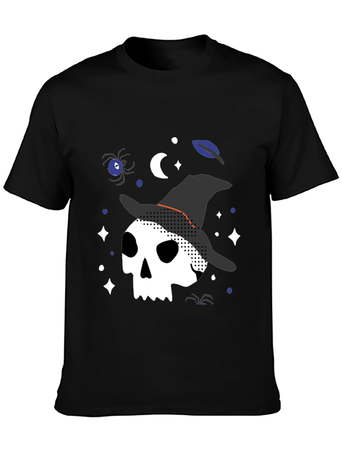 Halloween Witch Skull Graphic Tee