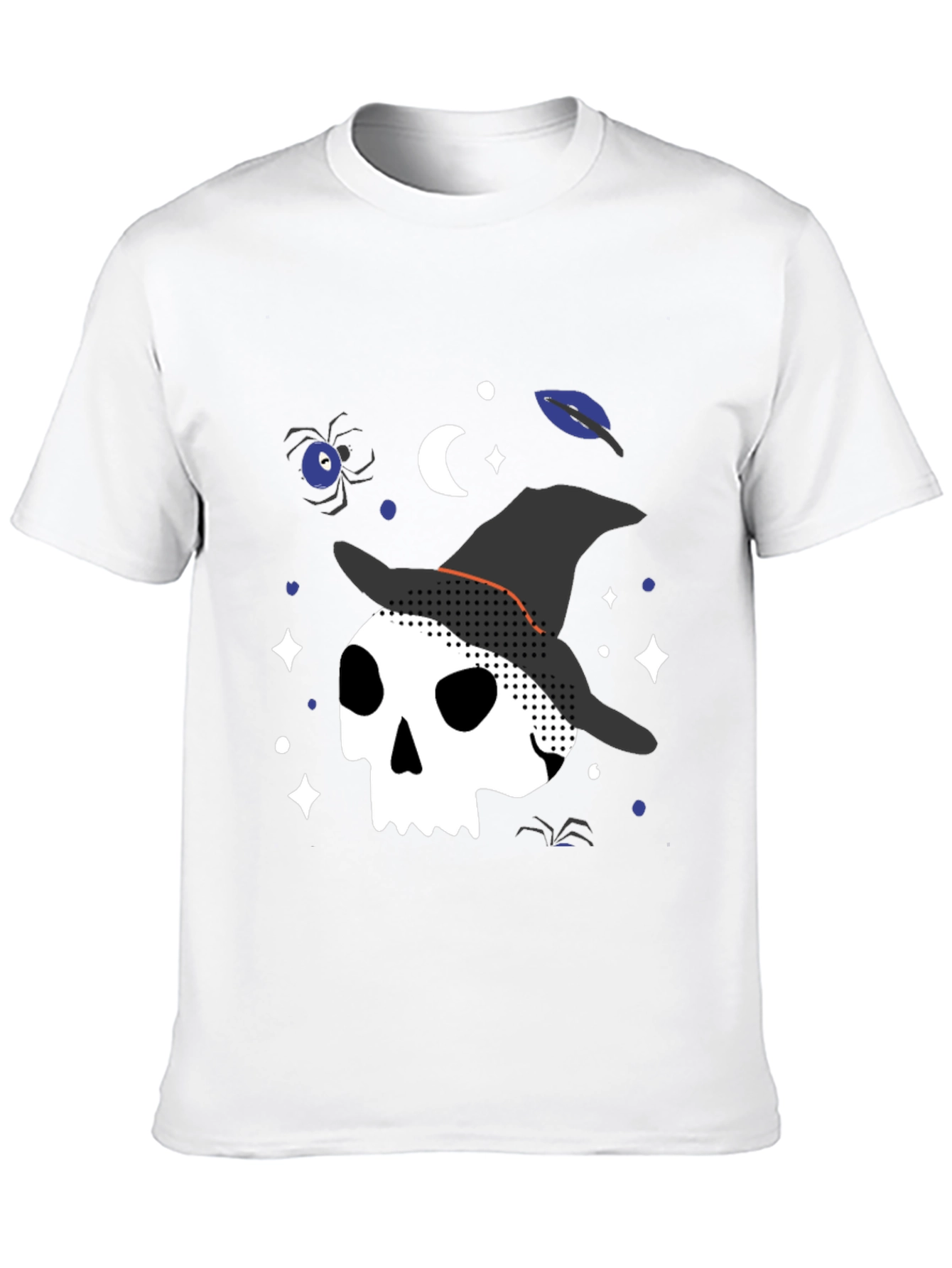 Halloween Witch Skull Graphic Tee