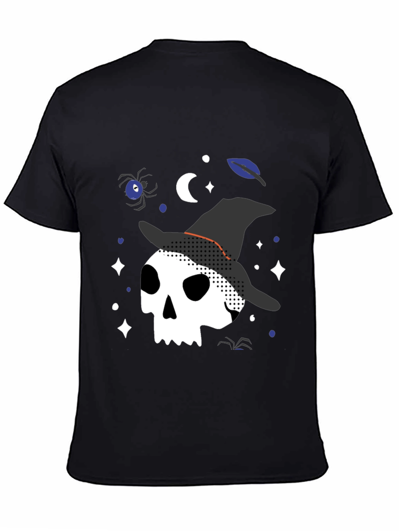 Halloween Witch Skull Graphic Tee