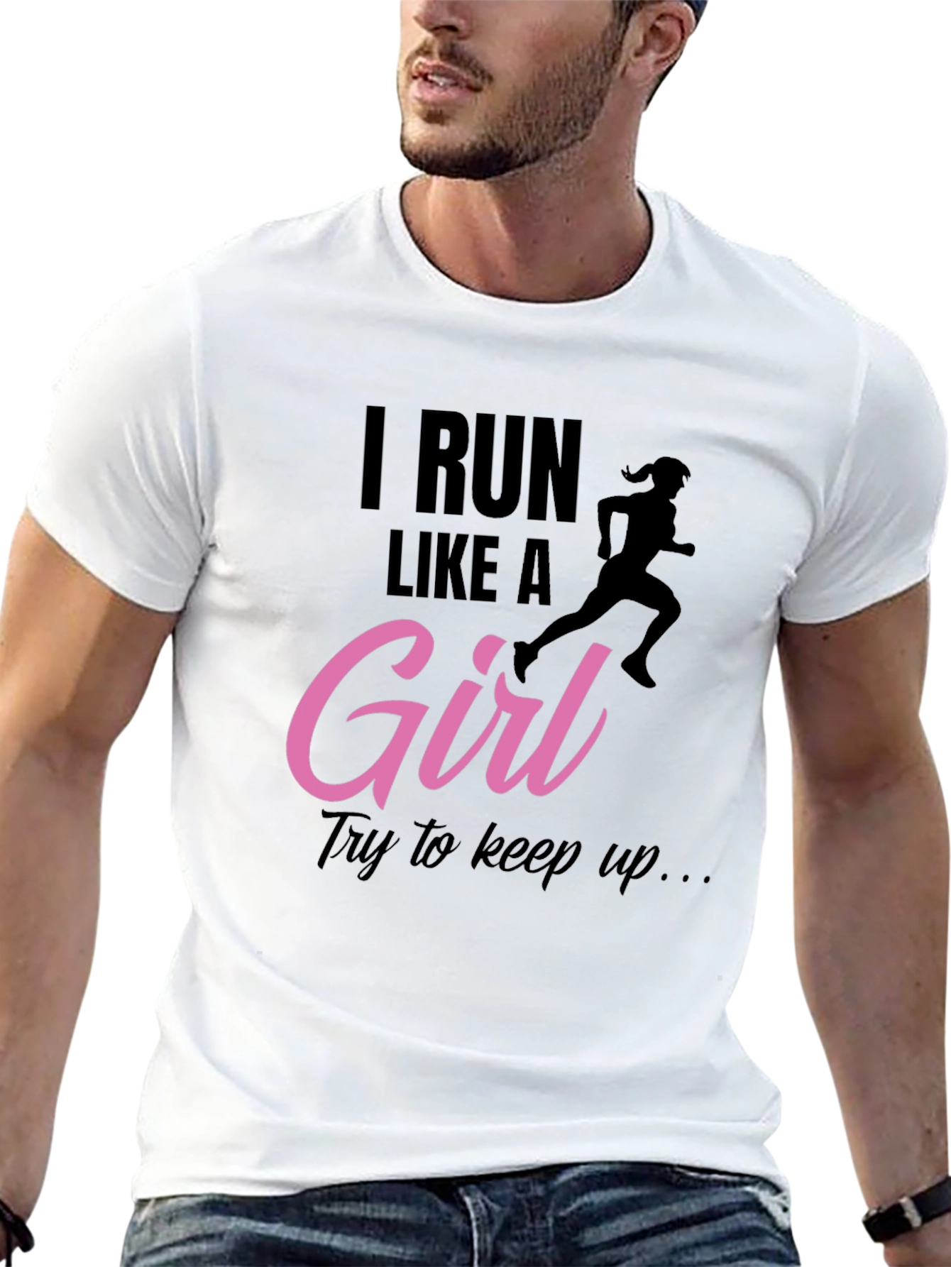 I Run Like A Girl Black T-Shirt