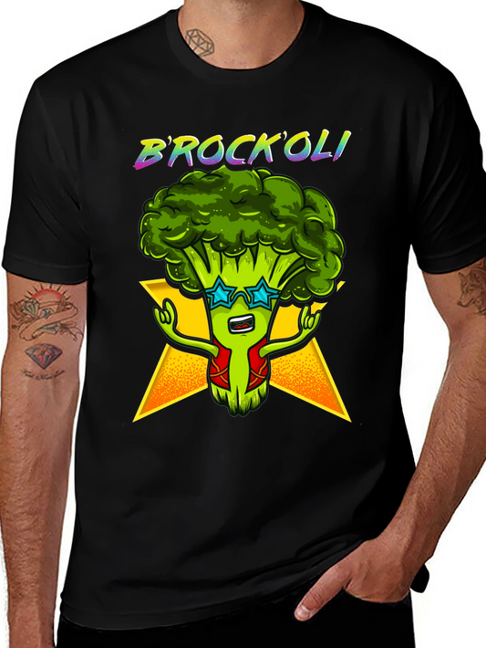 Brockoli Black Graphic T-Shirt