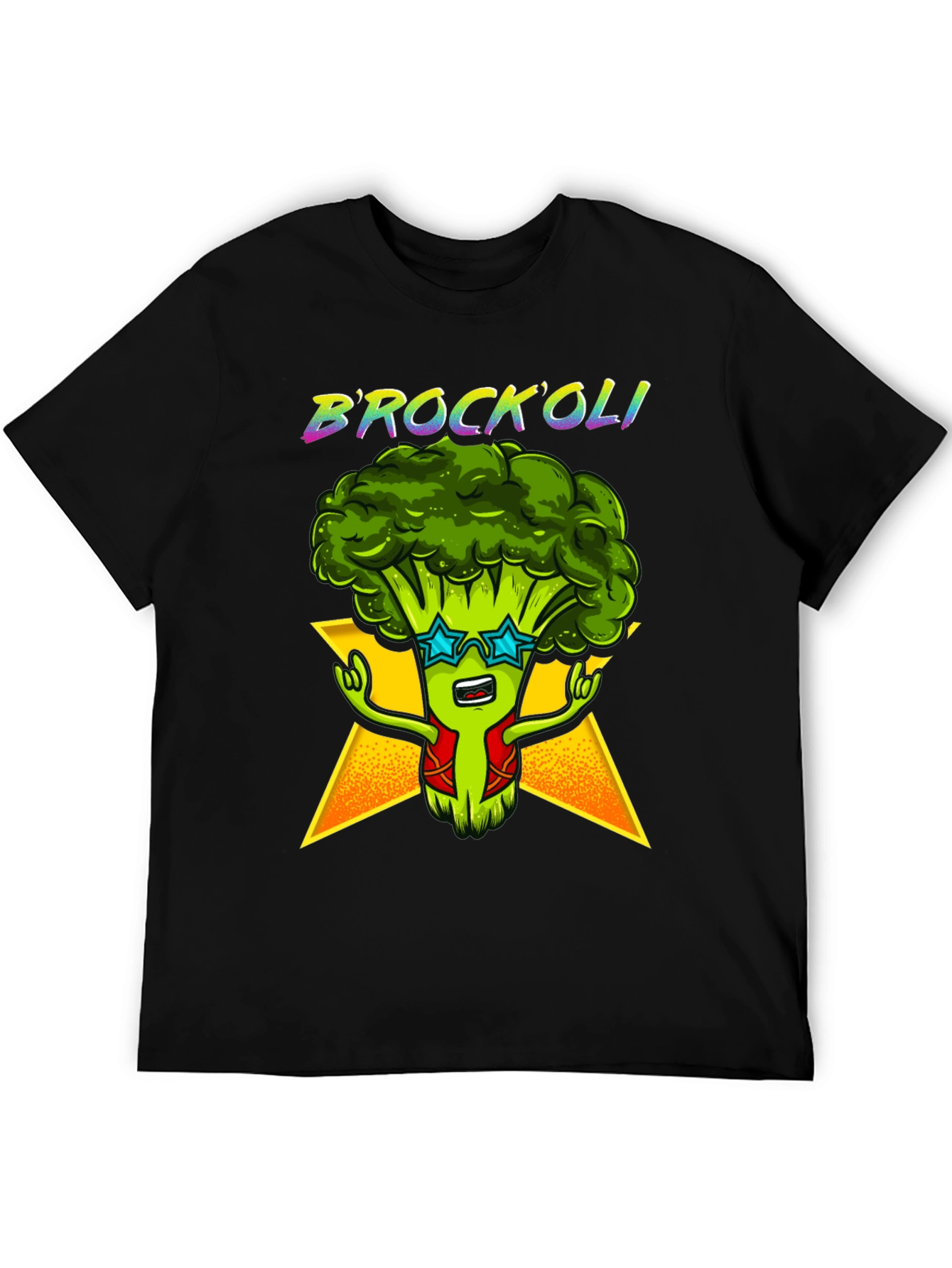 Brockoli Black Graphic T-Shirt