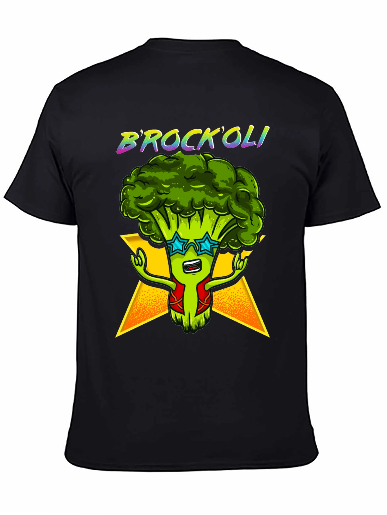 Brockoli Black Graphic T-Shirt