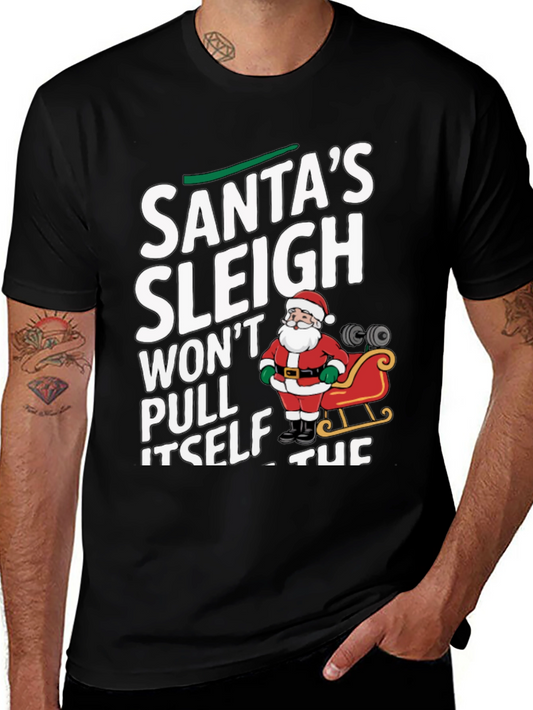 Santas Sleigh Gym Workout T-Shirt
