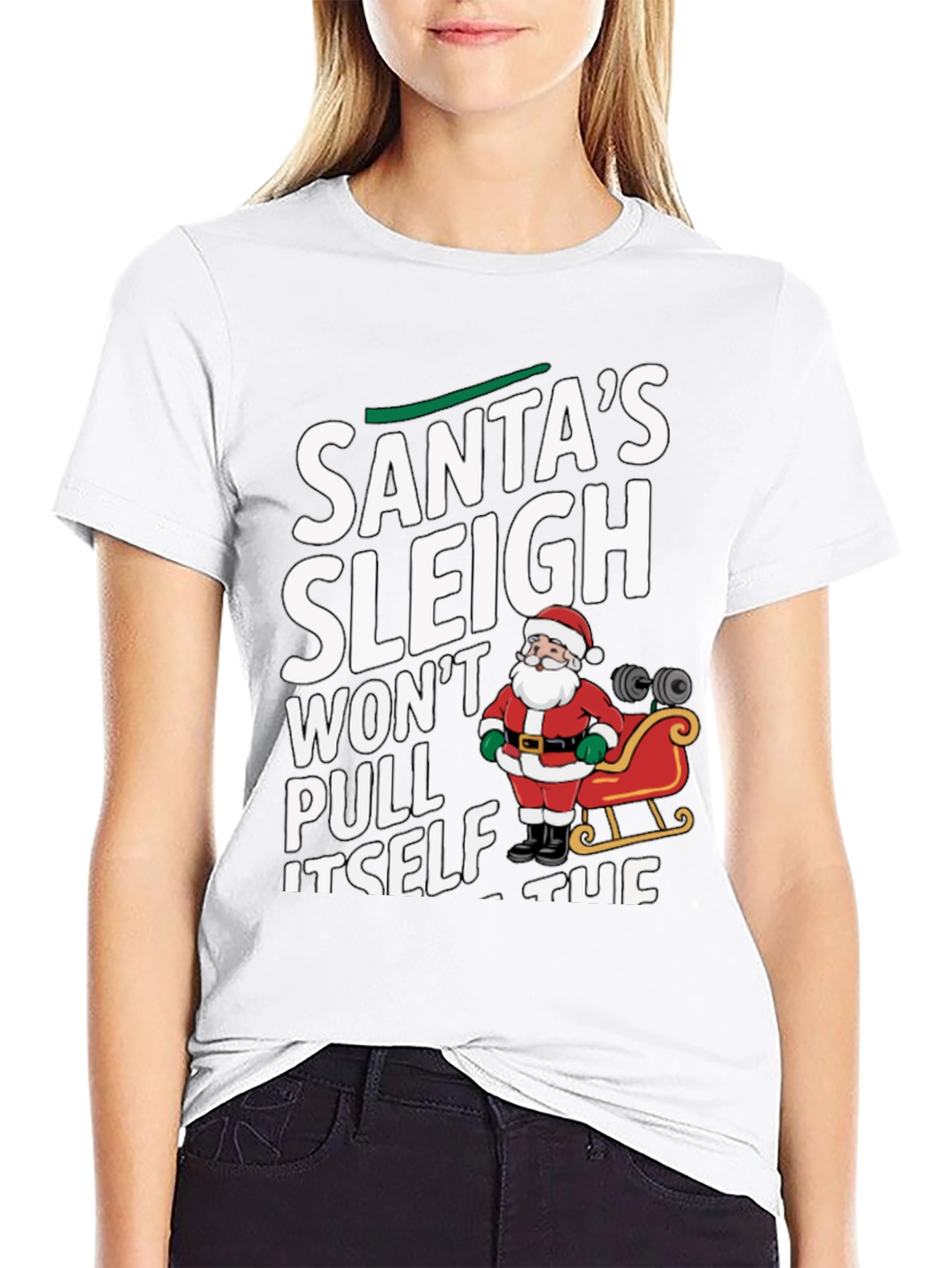 Santas Sleigh Gym Workout T-Shirt